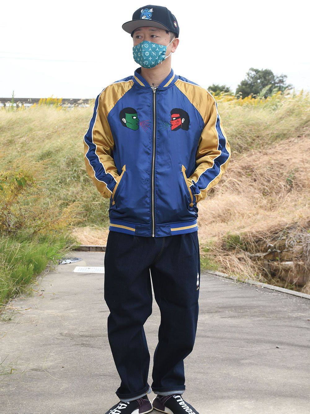 PUNK DRUNKERS - [PDSxGreatMUTA]グレート・ムタ スカジャン | DOLL