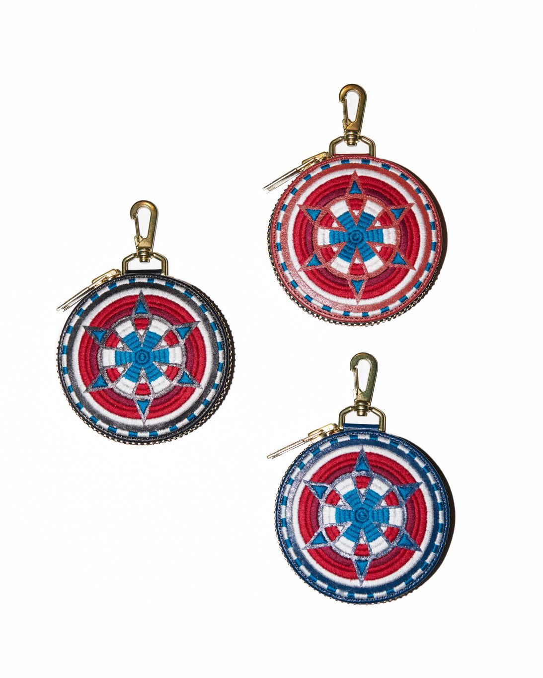 blackmeans - サークルポーチ (レザー コインケース) / BLUE / 945