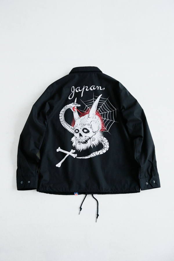 blackmeans - コーチジャケット ”oni_skull” BLACK | HAZE