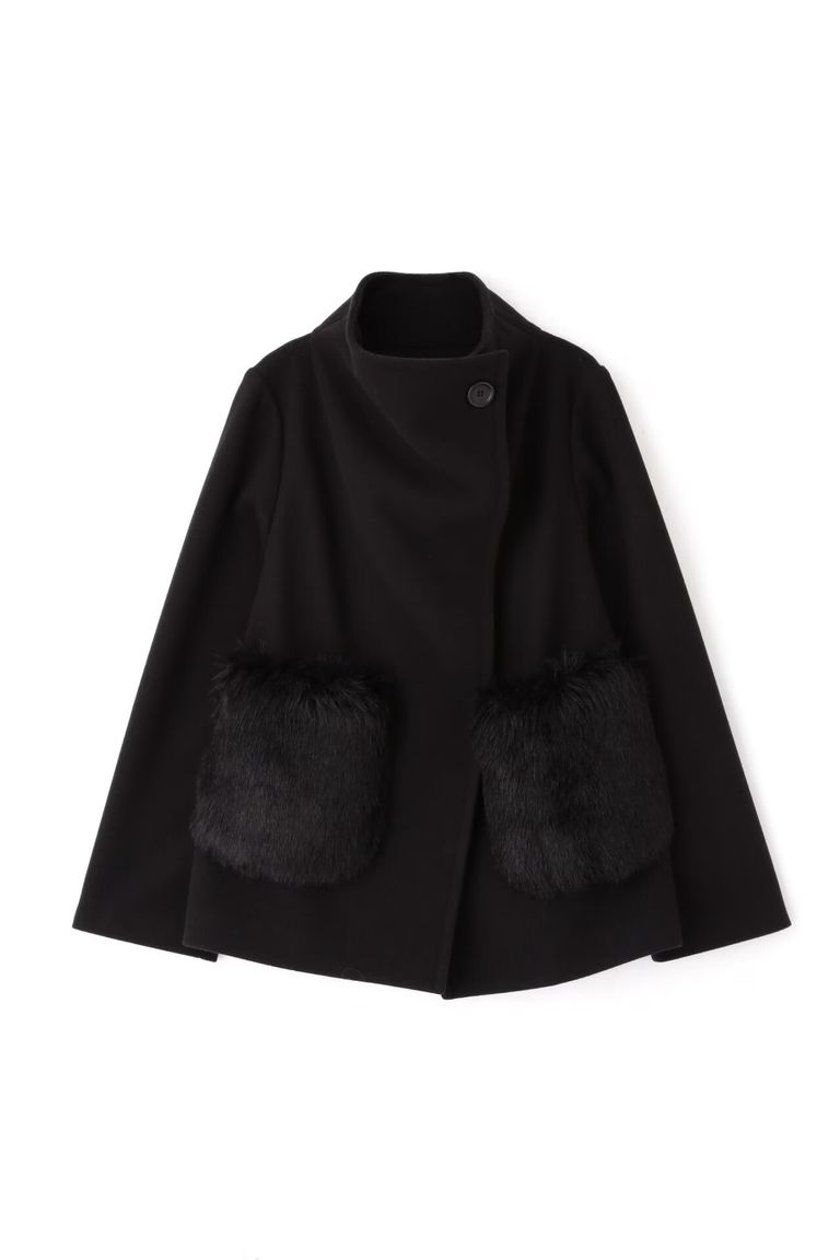 PINKY&DIANNE - フォーファーポケットコート（ブラック）ポリエステル