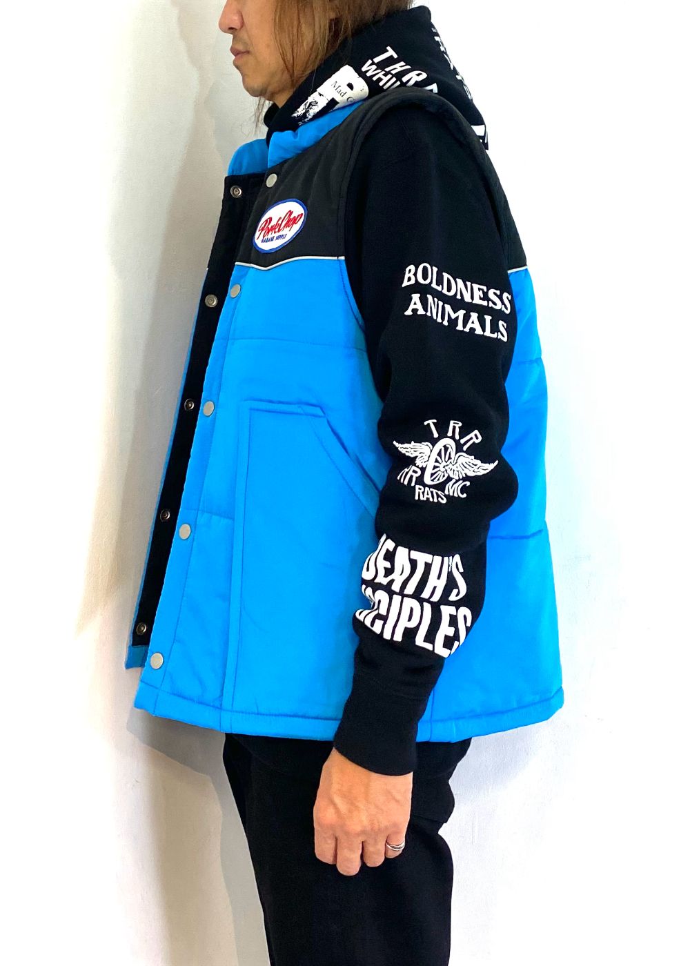 PORKCHOP GARAGE SUPPLY - RACING VEST (BLUE×BLACK) / オリジナル