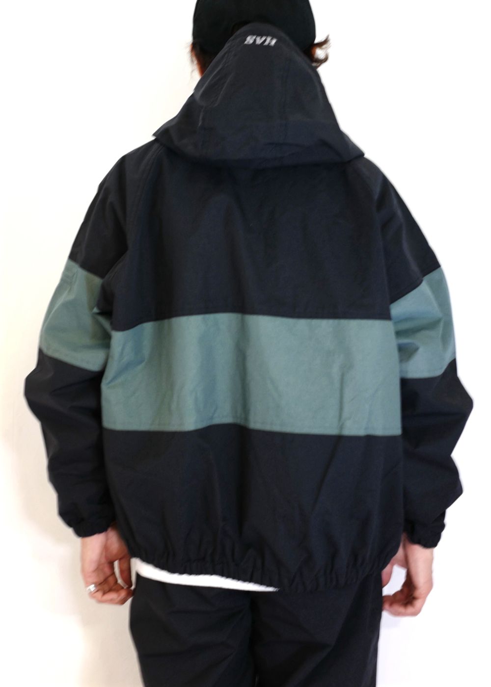 HIDE AND SEEK - NYLON ZIP JACKET (BLACK) / ナイロンジャケット
