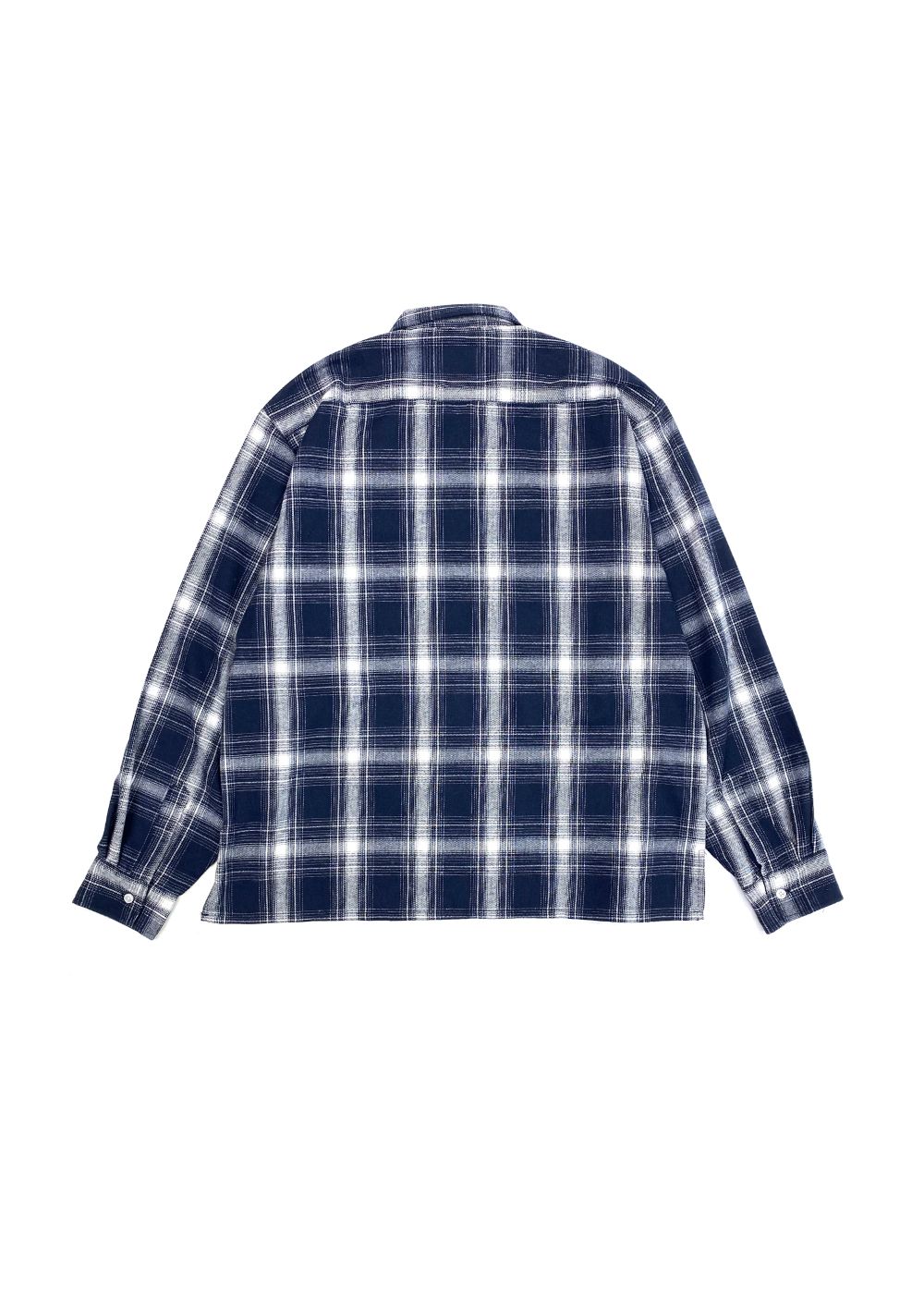 HIDE AND SEEK - Ombre Check L/S Shirt (BLACK) / オンブレ チェック