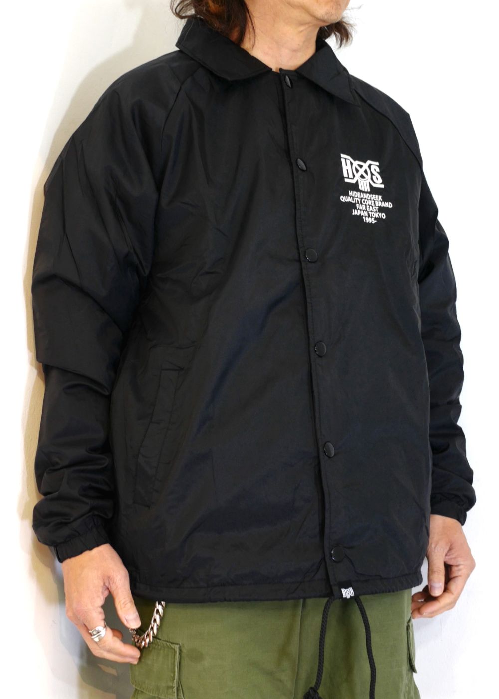 HIDE AND SEEK - HS×BH TEAM JACKET (BLACK) / バウンティーハンター