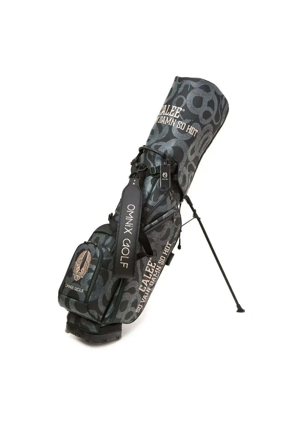 CALEE - ×OMNiX GOLF SNAKE PATTERN CADDIE BAG (BLACK) / ×オム