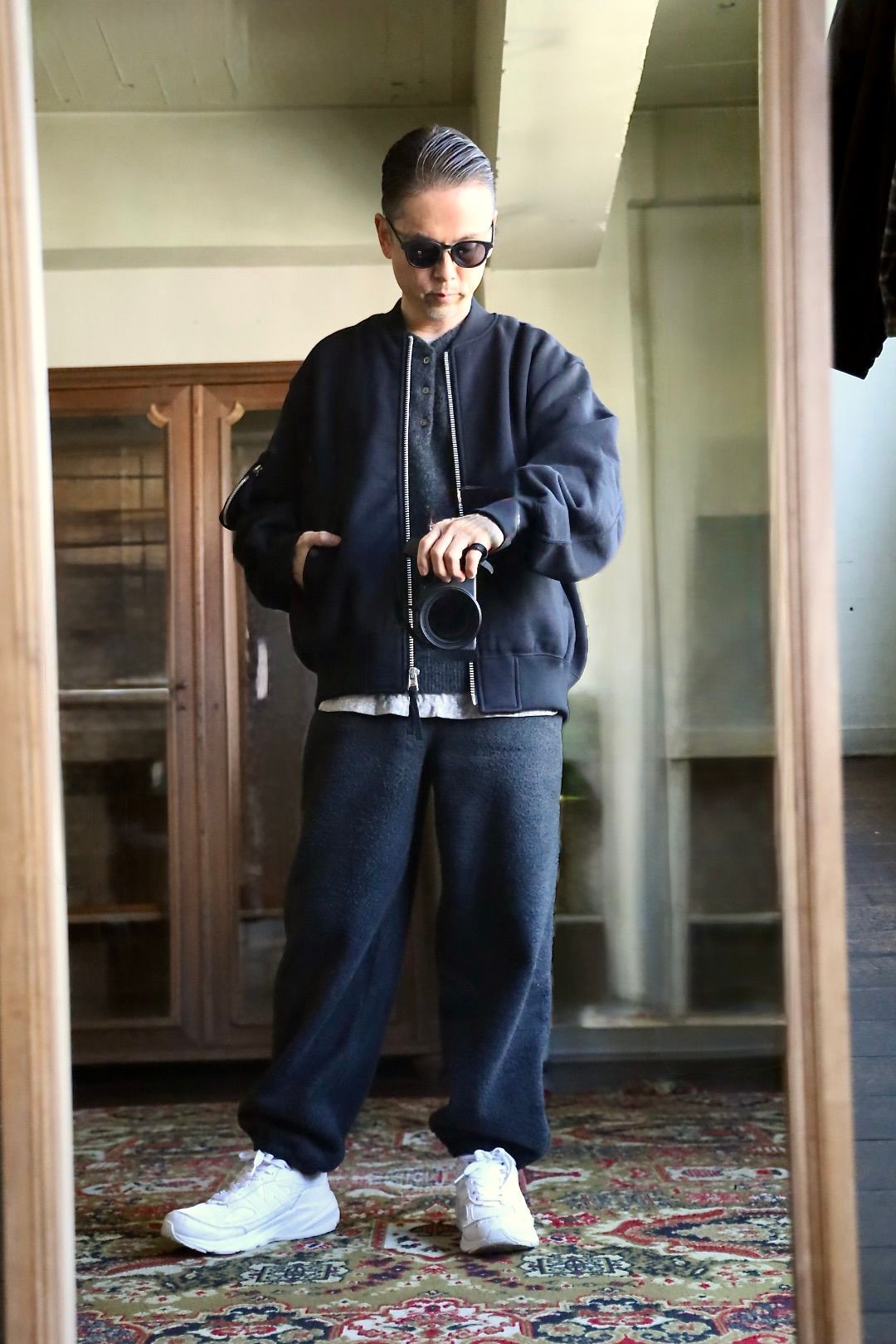 COMME des GARCONS HOMME 綿ウール裏毛MA-1ジャケットスタイル2025.11