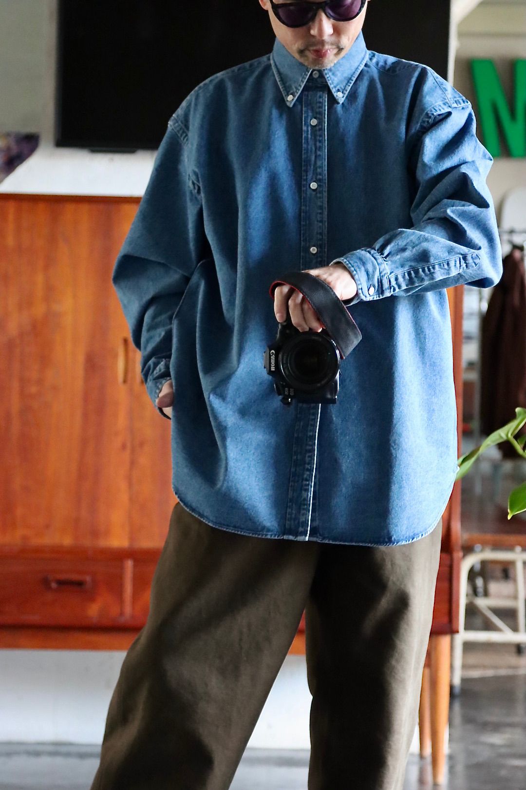 A.PRESSE BD Denim Shirt(22SAP-02-03H)INDIGO style. | 2198 | MARK