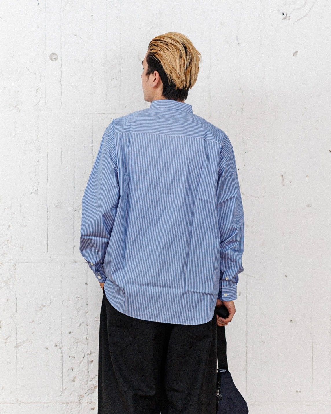 COMME des GARCONS HOMME ストライプシャツ(NAVY/SAX/WHITE)スタイル 2