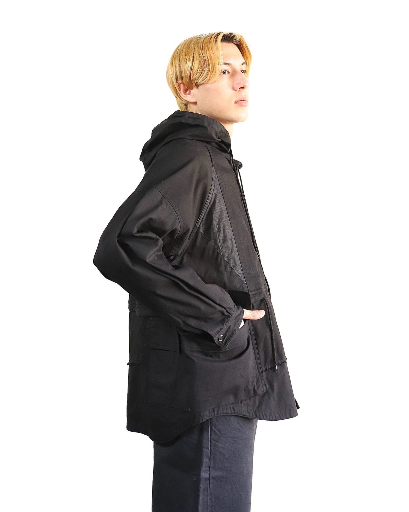 コムデギャルソンオム 24SS 新作ミリタリーフードジャケット style