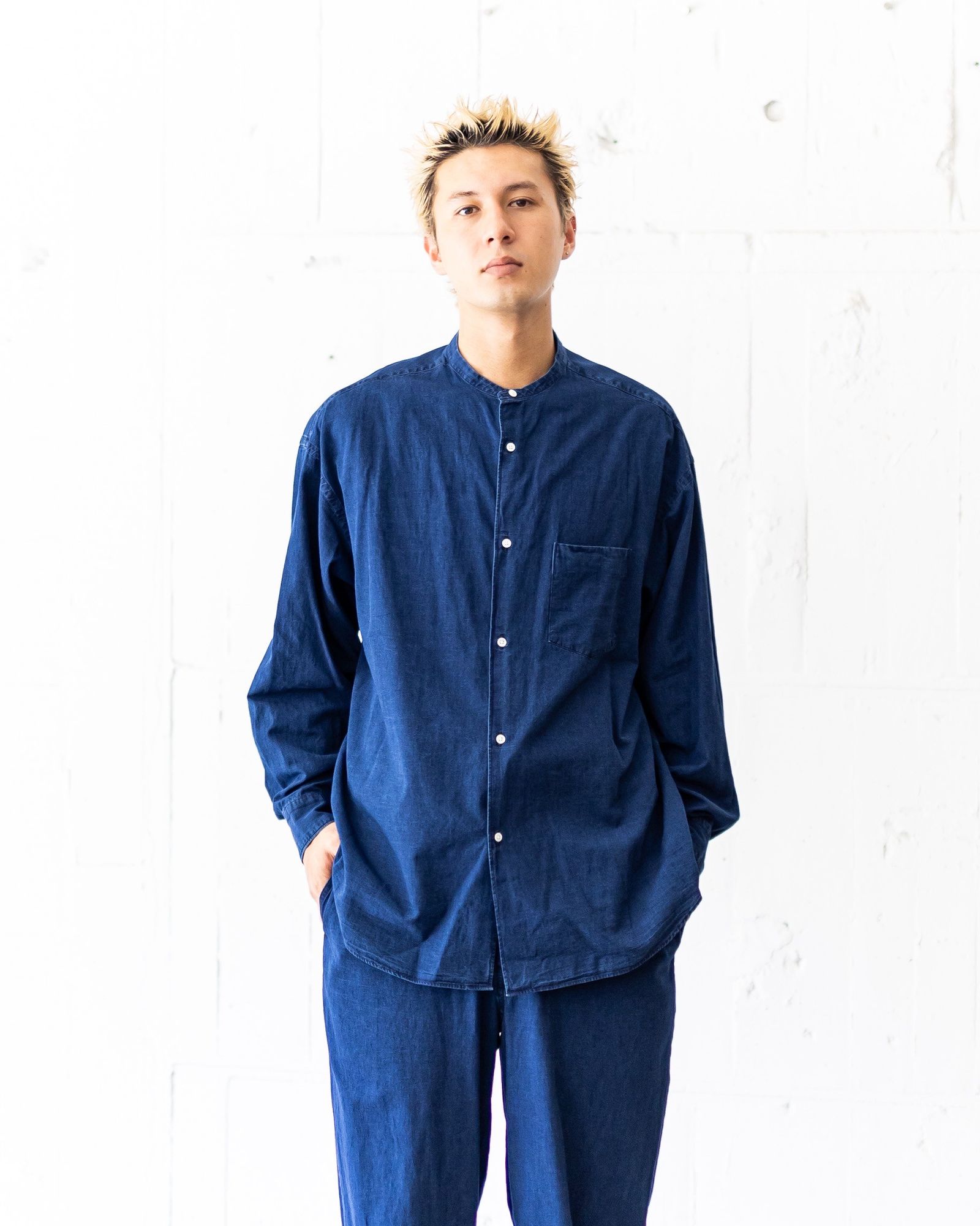 Graphpaper - グラフペーパー SIDOGRAS Indigo Poplin L/S Oversized
