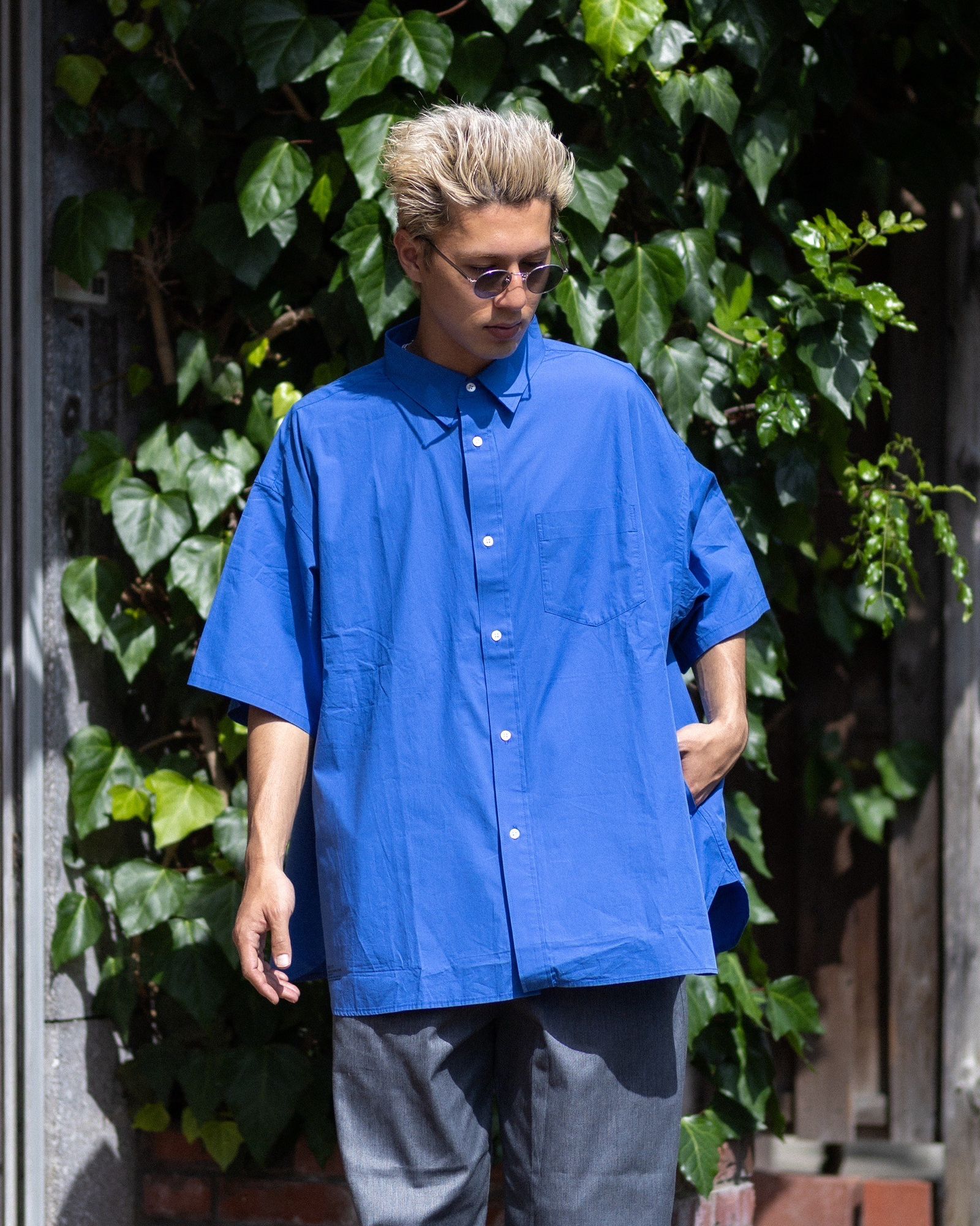 FreshService - フレッシュサービス CORPORATE UNIFORM S/S SHIRT(BLUE