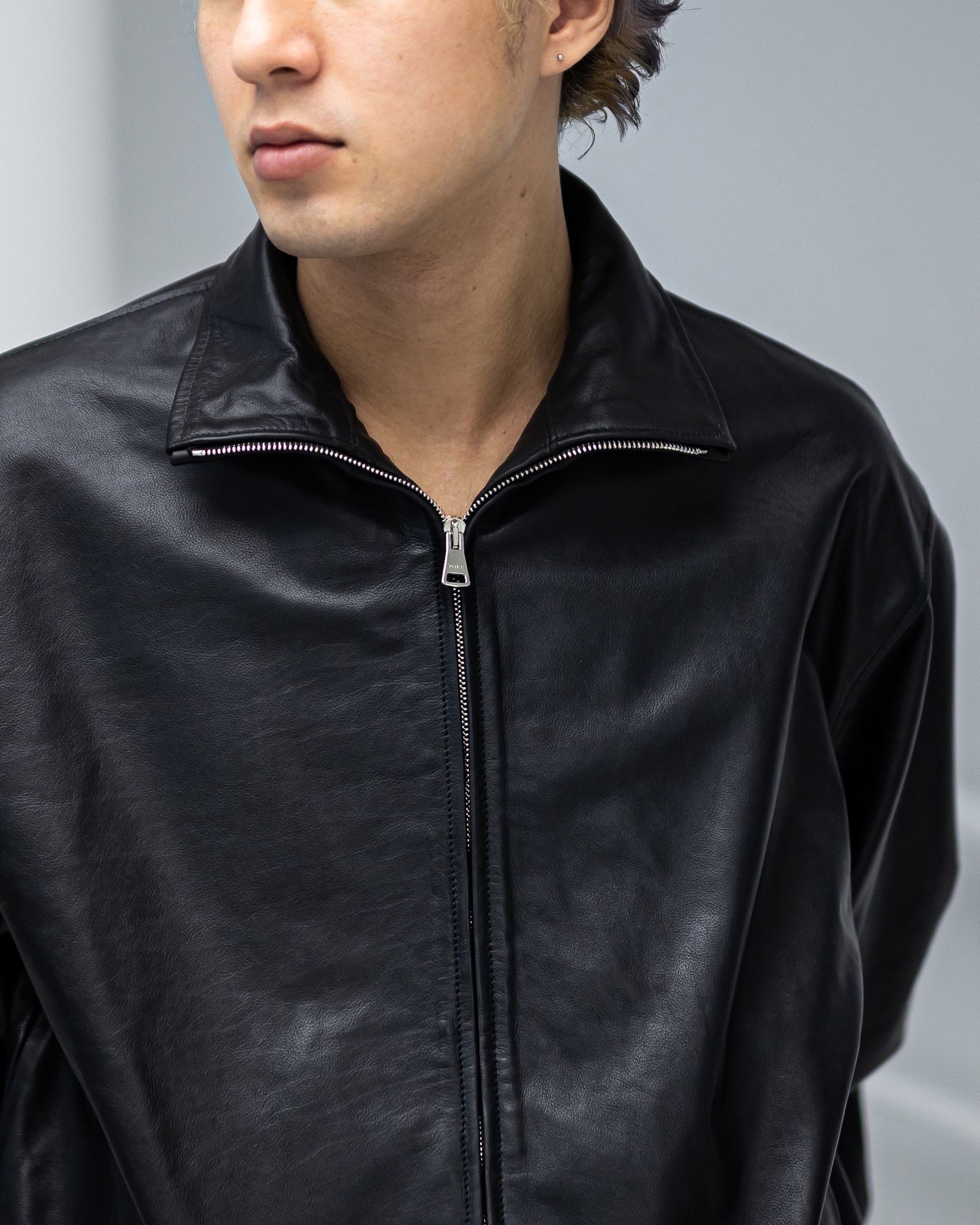 YOKE - YOKE 26SS Carf Leather Truck Jacket(YK26SS01157B)BLACK☆1月