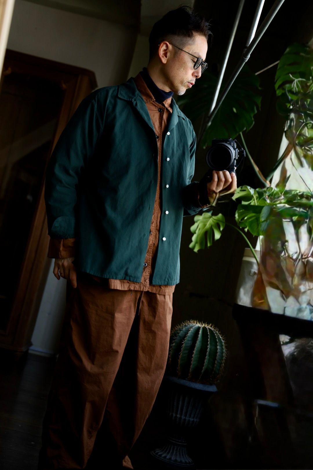 A.PRESSE - アプレッセ 25SS US Silk Cotton Open Collar L/S Shirt