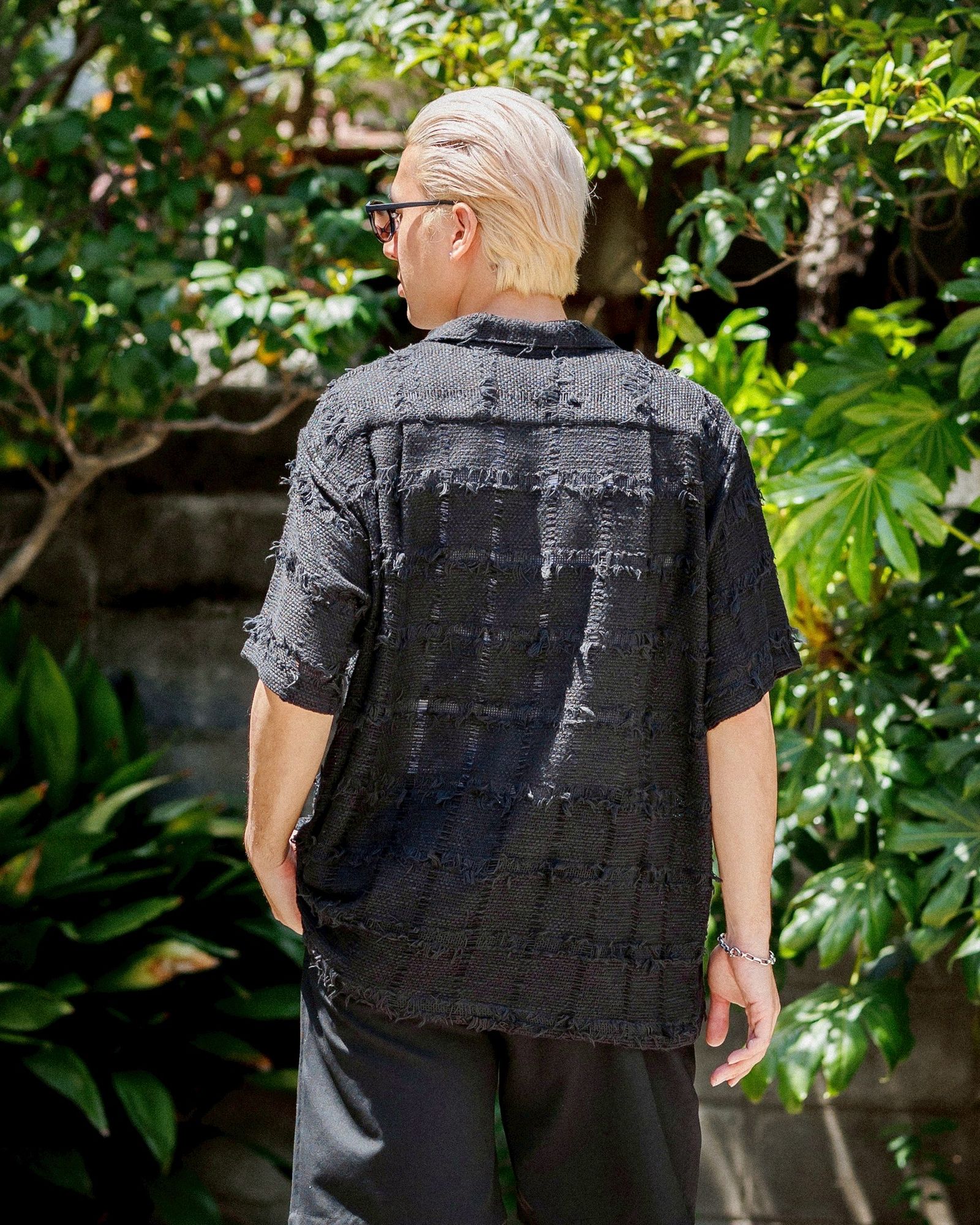 YOKE FRINGE CHECK TWEED OPEN COLLAR SHIRT 新作発売！ | 6610 | MARK