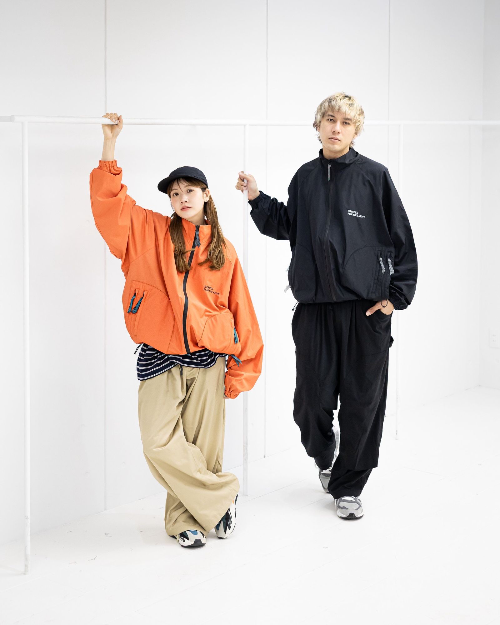 S.F.C-Stripes For Creative- 新作ZIP NYLON SPORTY JACKET style