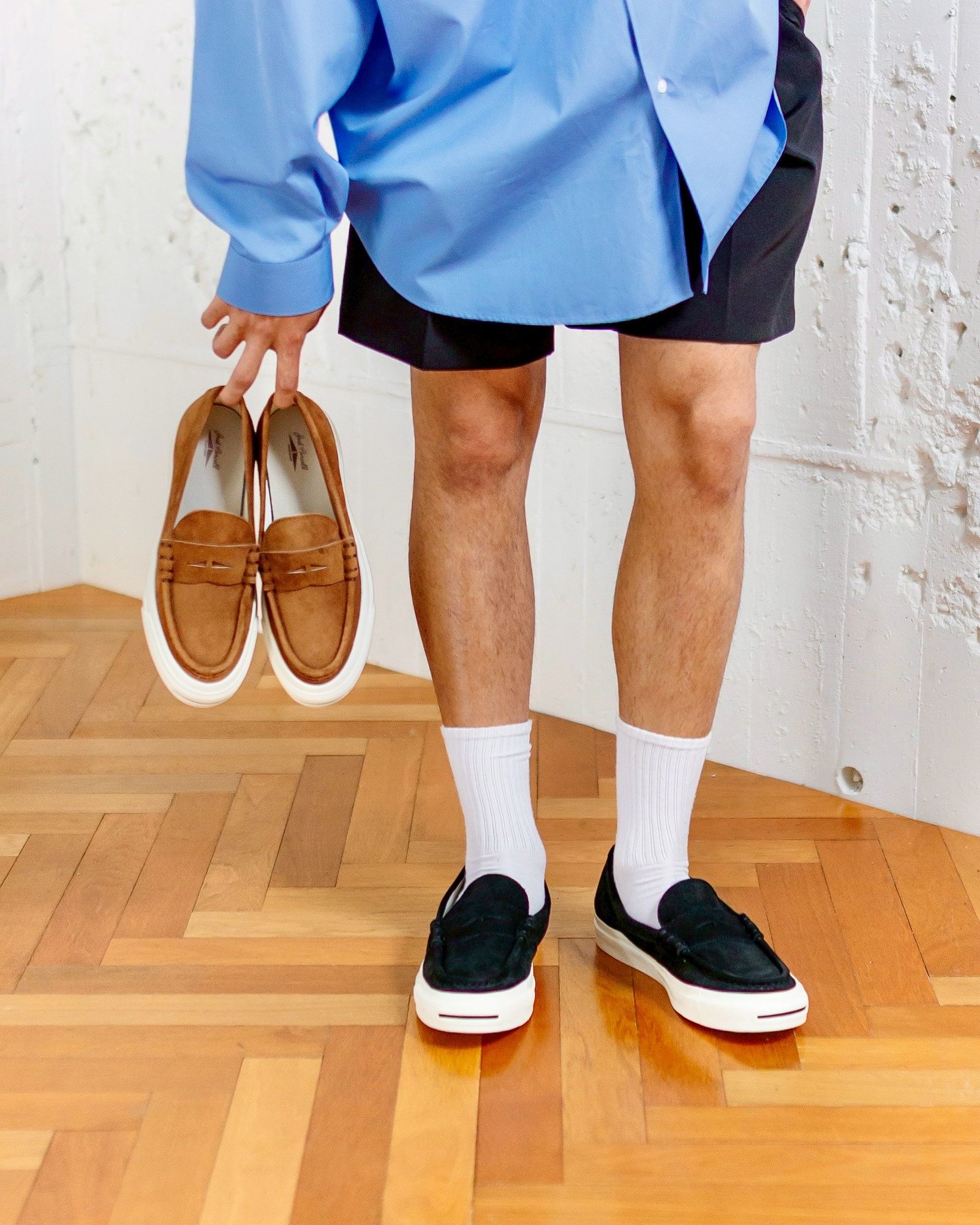 グラフペーパー Jack Purcell for Graphpaper Suede Loafer スタイル 3