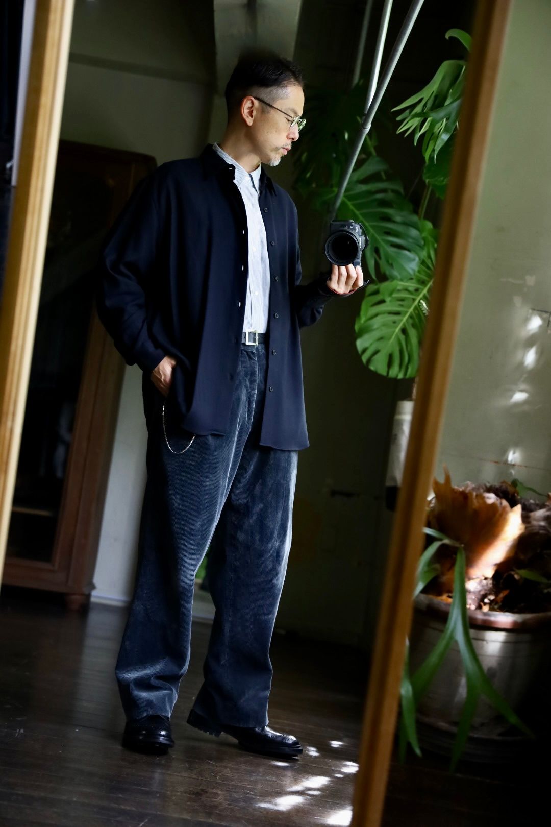 A.PRESSE Wool Regular Collar Shirtスタイル | 5445 | MARK