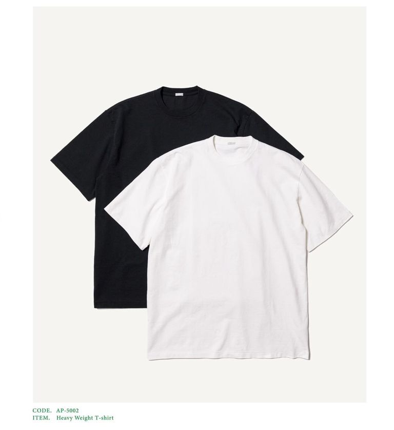 A.PRESSE - アプレッセ Heavy Weight T-shirt (AP-5002)BLACK☆8月10日