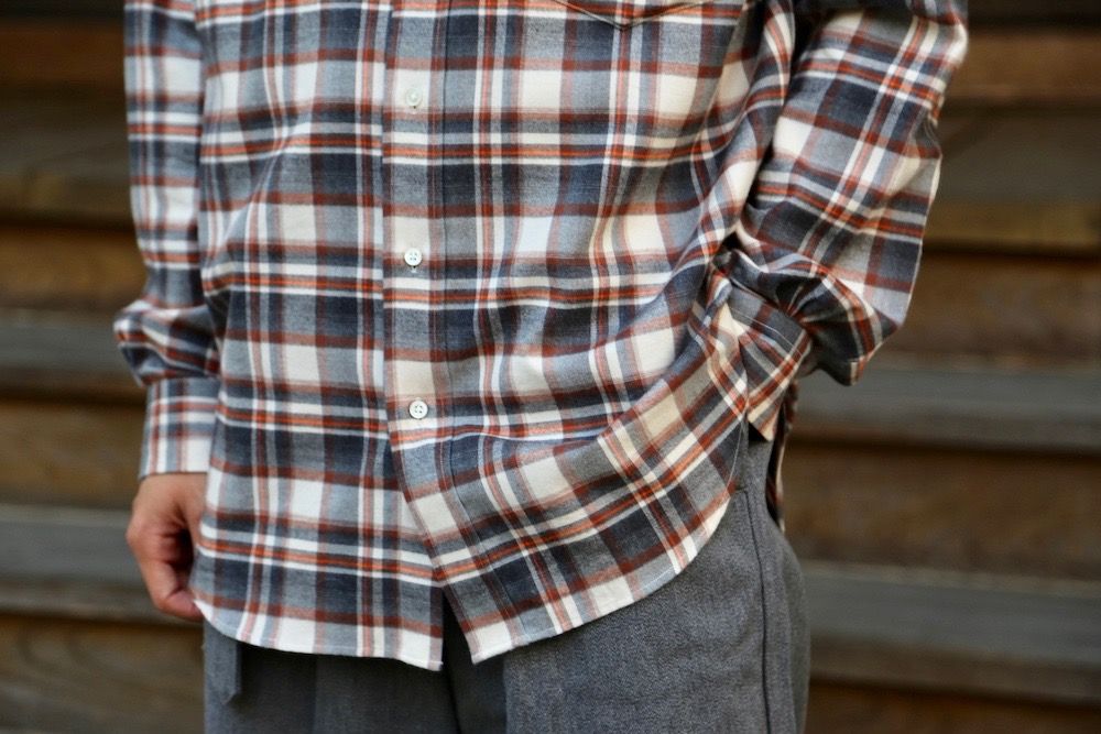 Graphpaper THOMAS MASON for GP Check B.D Box Shirt style.2020.10.4