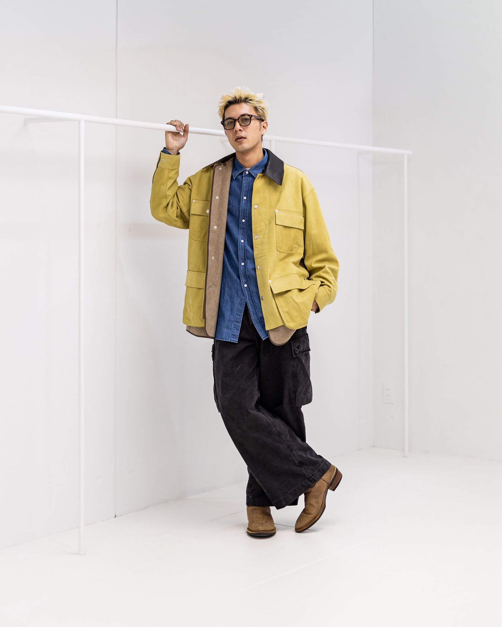 YOKE Nuback Leather Coverall Jacket (YELLOW BEIGE)10月11日(土)新作