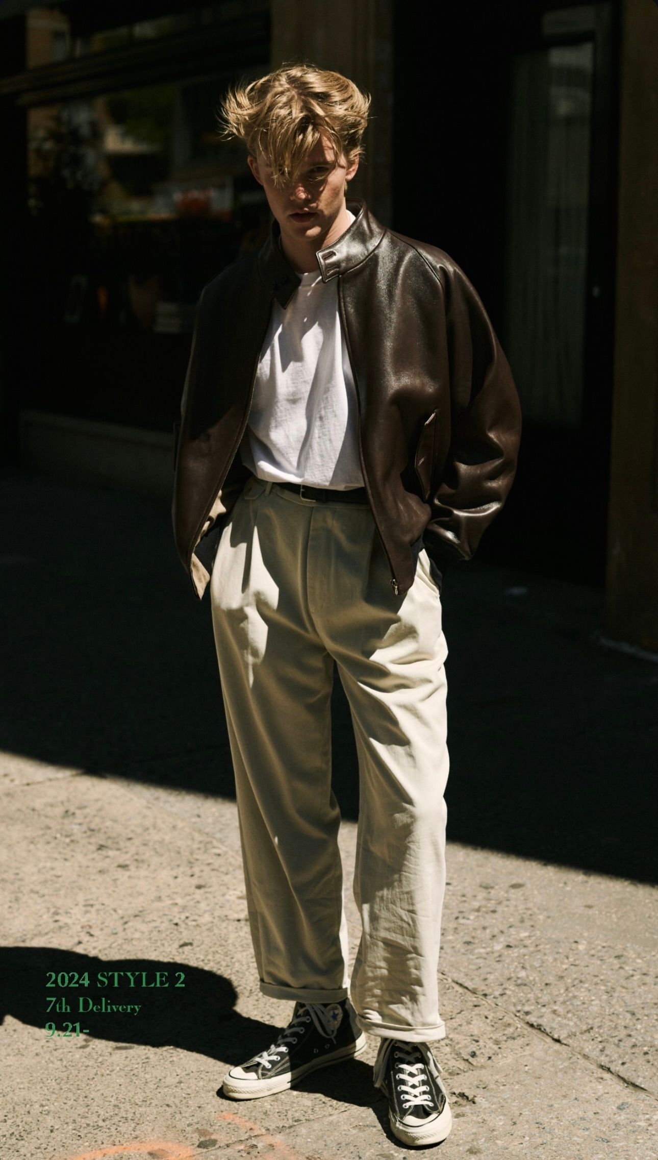 A.PRESSE - アプレッセ Leather Harrington Jacket(24AAP-01-41H)BROWN