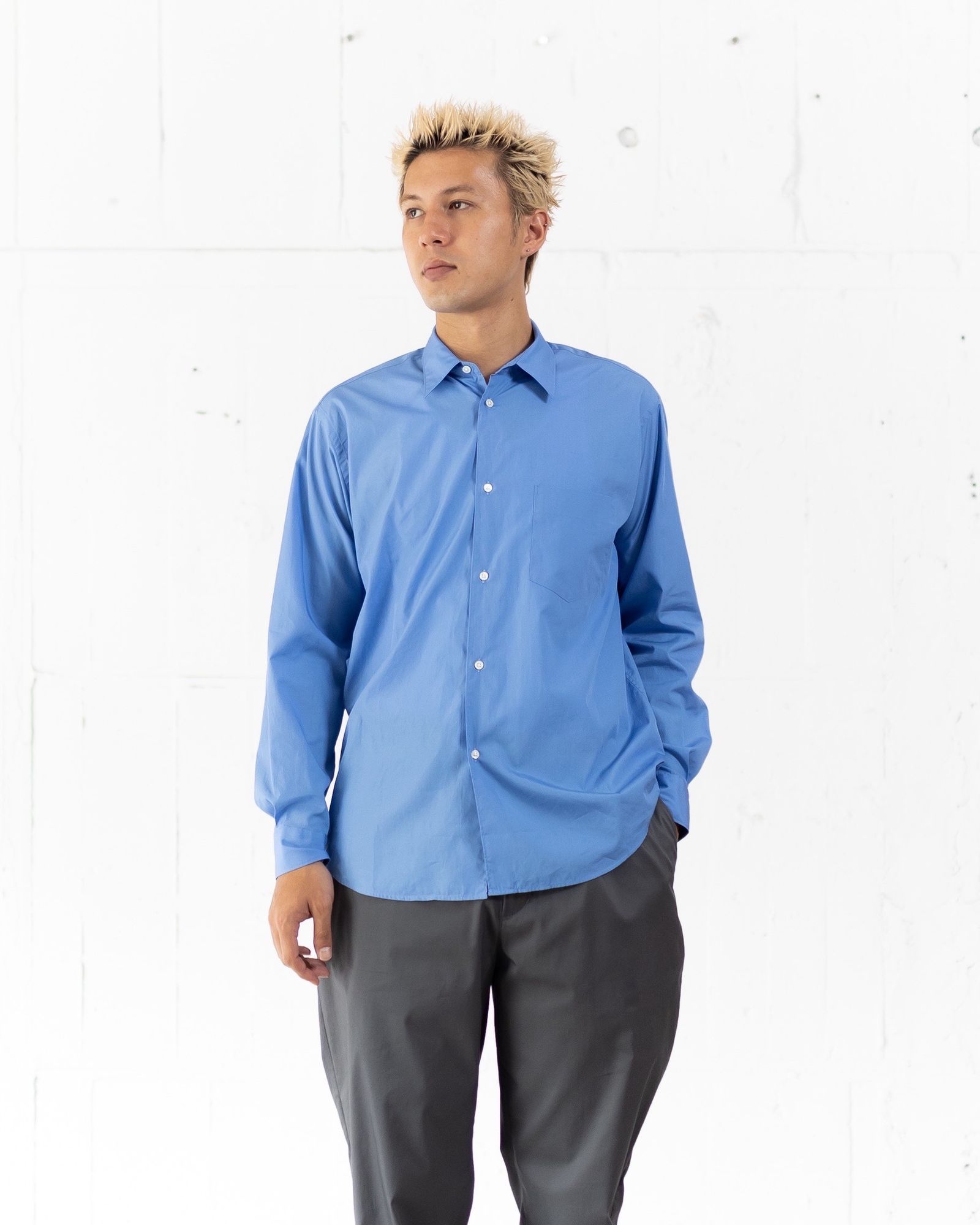 Graphpaper - グラフペーパーシャツ Broad Regular Collar Shirt