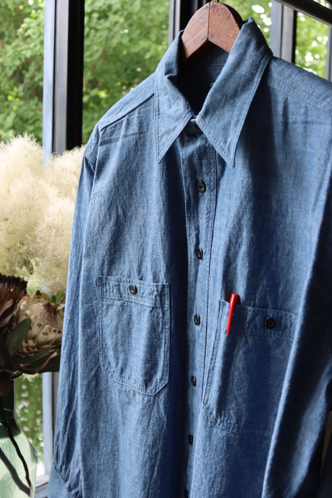 A.PRESSE - アプレッセ23AWシャツ BB Washed Chambray Shirt(23SAP-02
