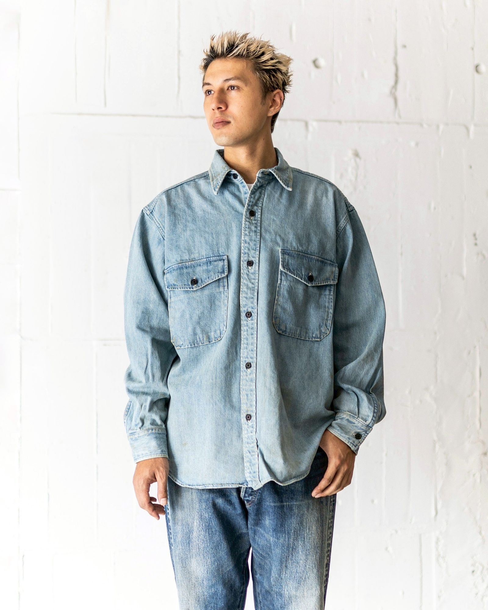 A.PRESSE Vintage Denim CPO Shirt 8月9日(土)新作発売！ | 7002 | MARK