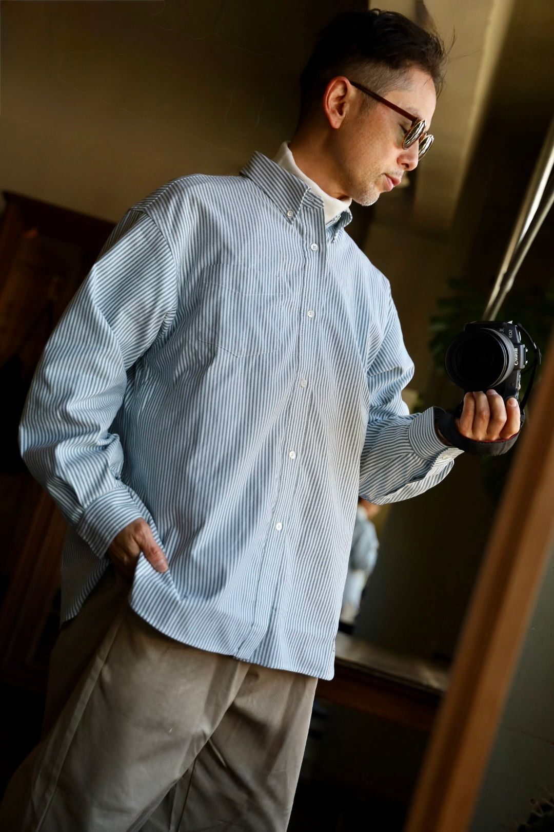 FreshService - フレッシュサービス DRY OXFORD CORPORATE L/S B.D.