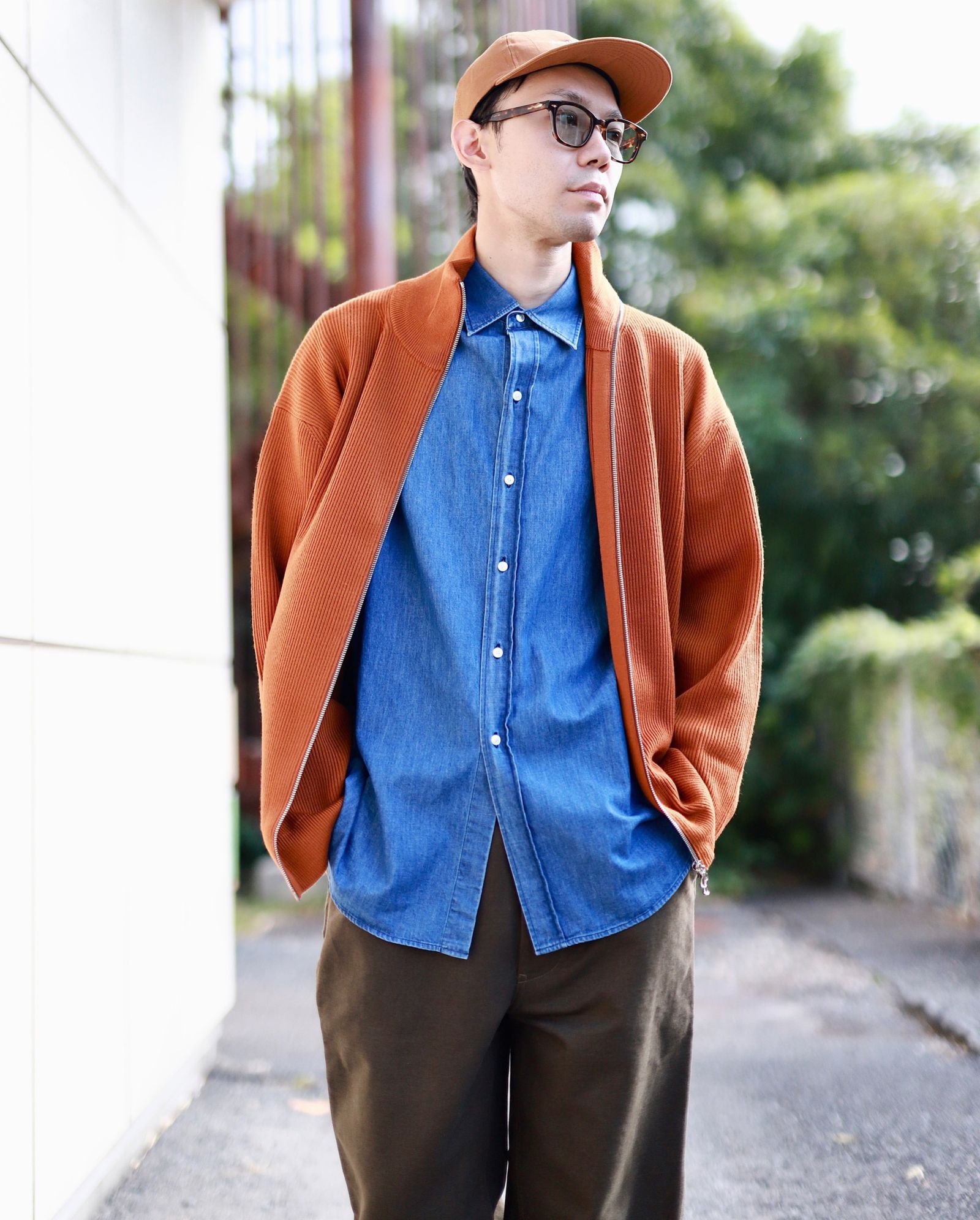 A.PRESSE - アプレッセ23AW Washed Denim Shirt (23AAP-02-08H)INDIGO