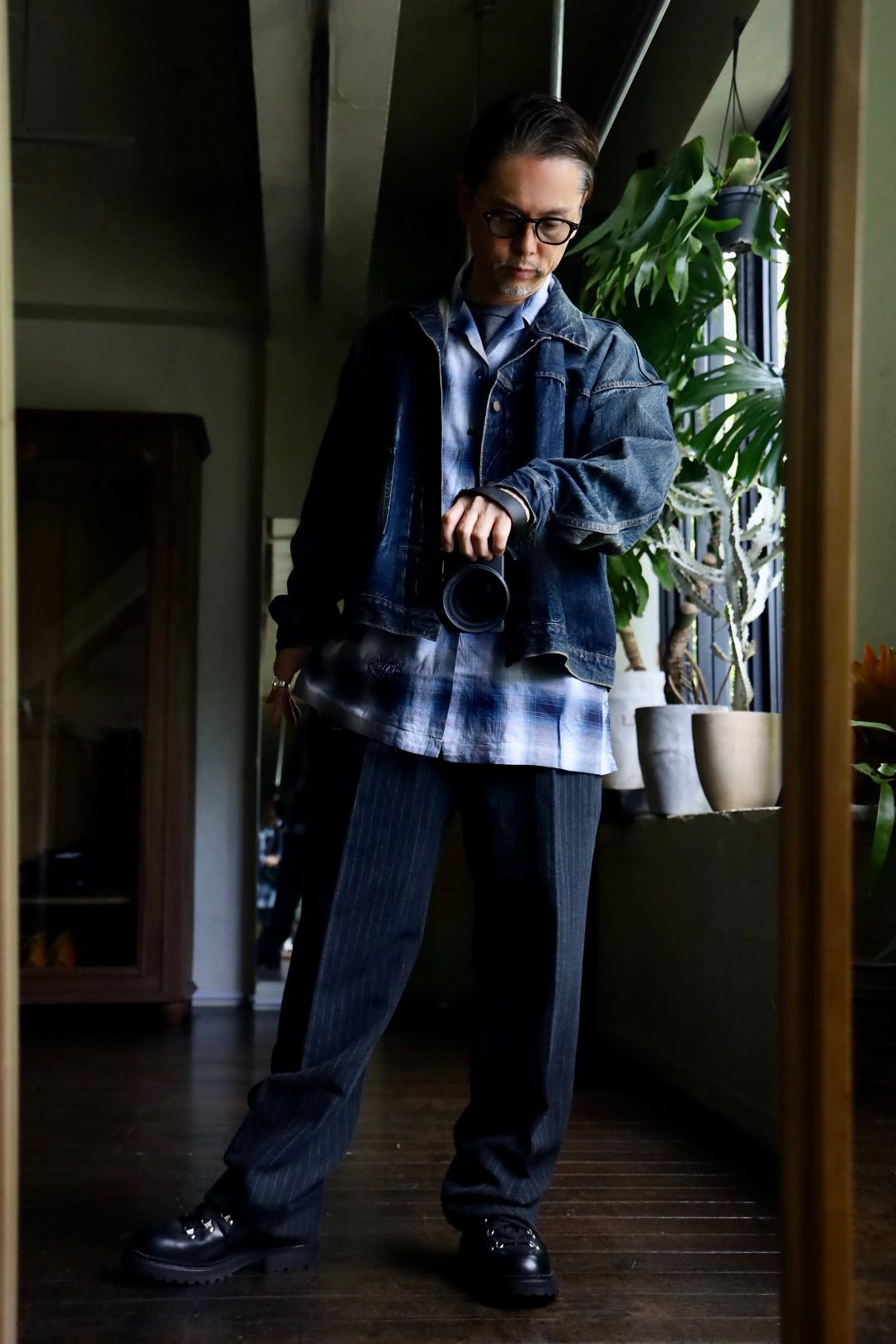 BOW WOW RAYON CHECK SHIRTS REPAIREDスタイル | 5332 | MARK