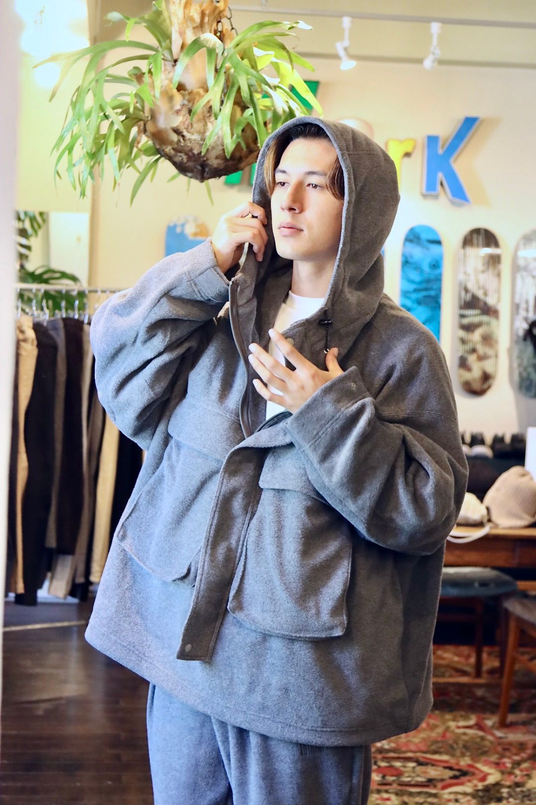 S.F.C 新作FLEECE HOODIE JACKET