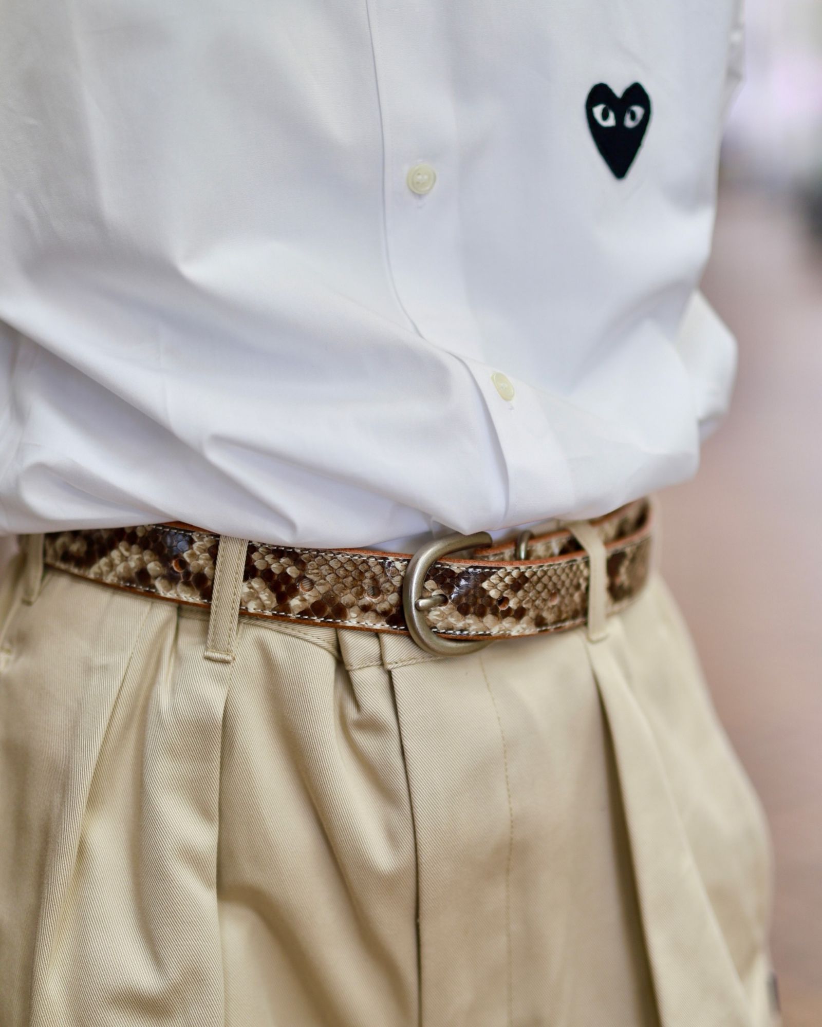 PLAY COMME des GARCONS MEN'S SHIRT WOVEN BLACK HEART style.2023.4