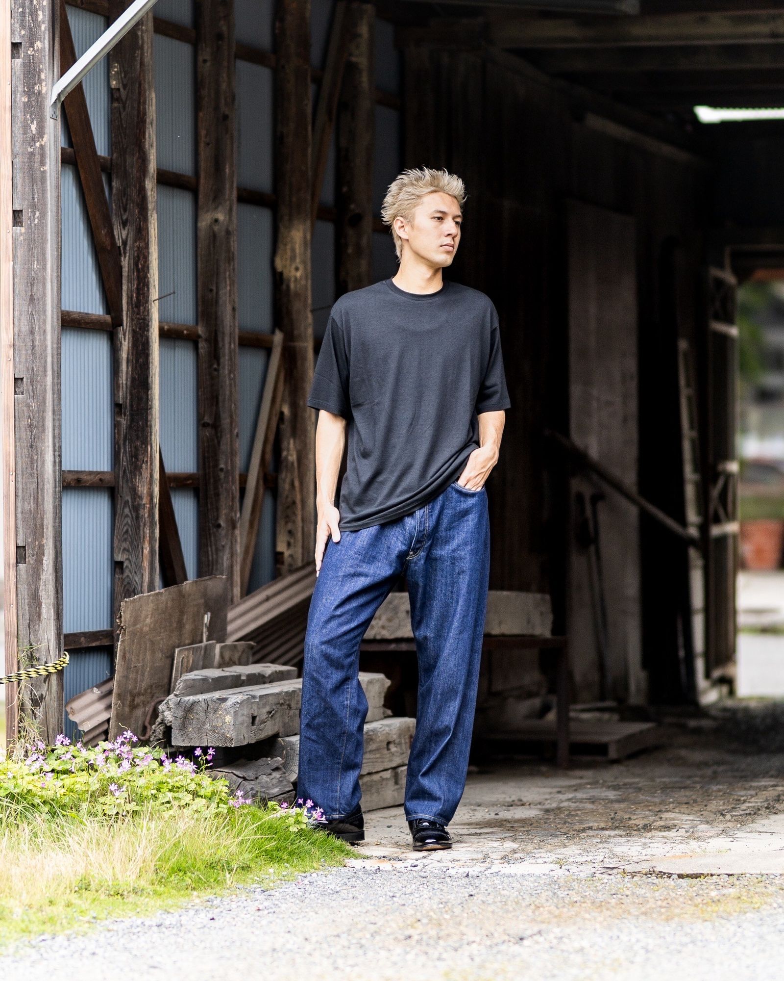 A.PRESSE - アプレッセ Cachmere Blend S/S T-Shirt(25AAP-05-01)BLACK