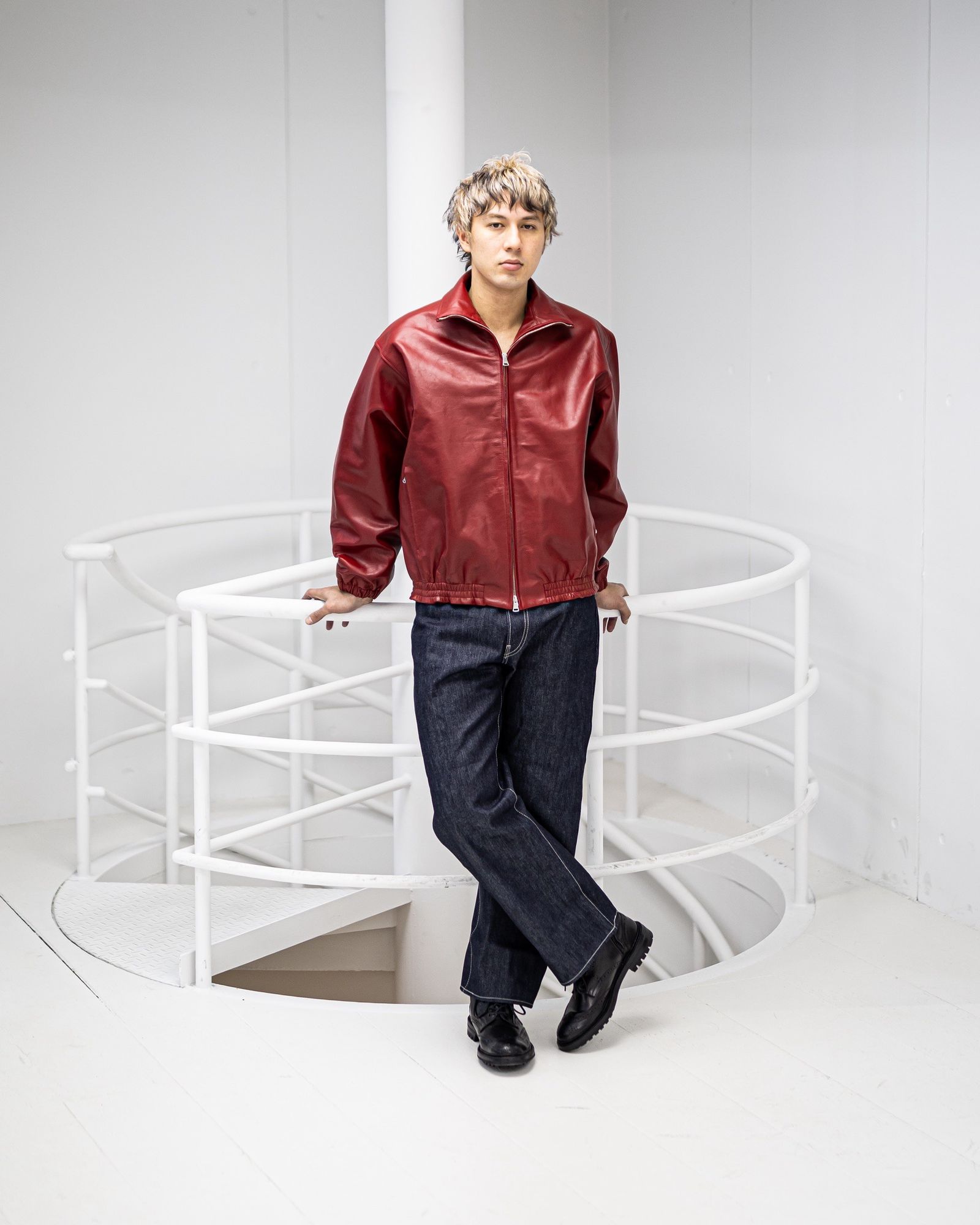 Carf Leather Truck Jacket YOKE Carf Leather Truck Jacket (RED)1月