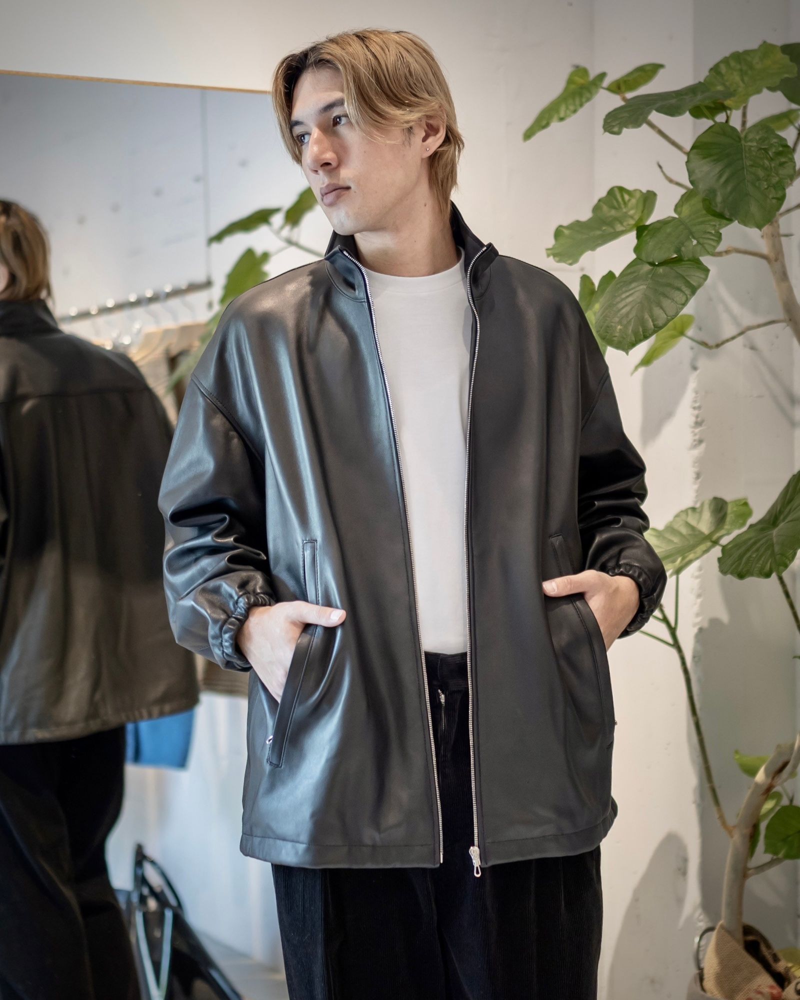 Graphpaper Sheep Leather Track Blouson(BLACK) 9月7日(土)新作発売