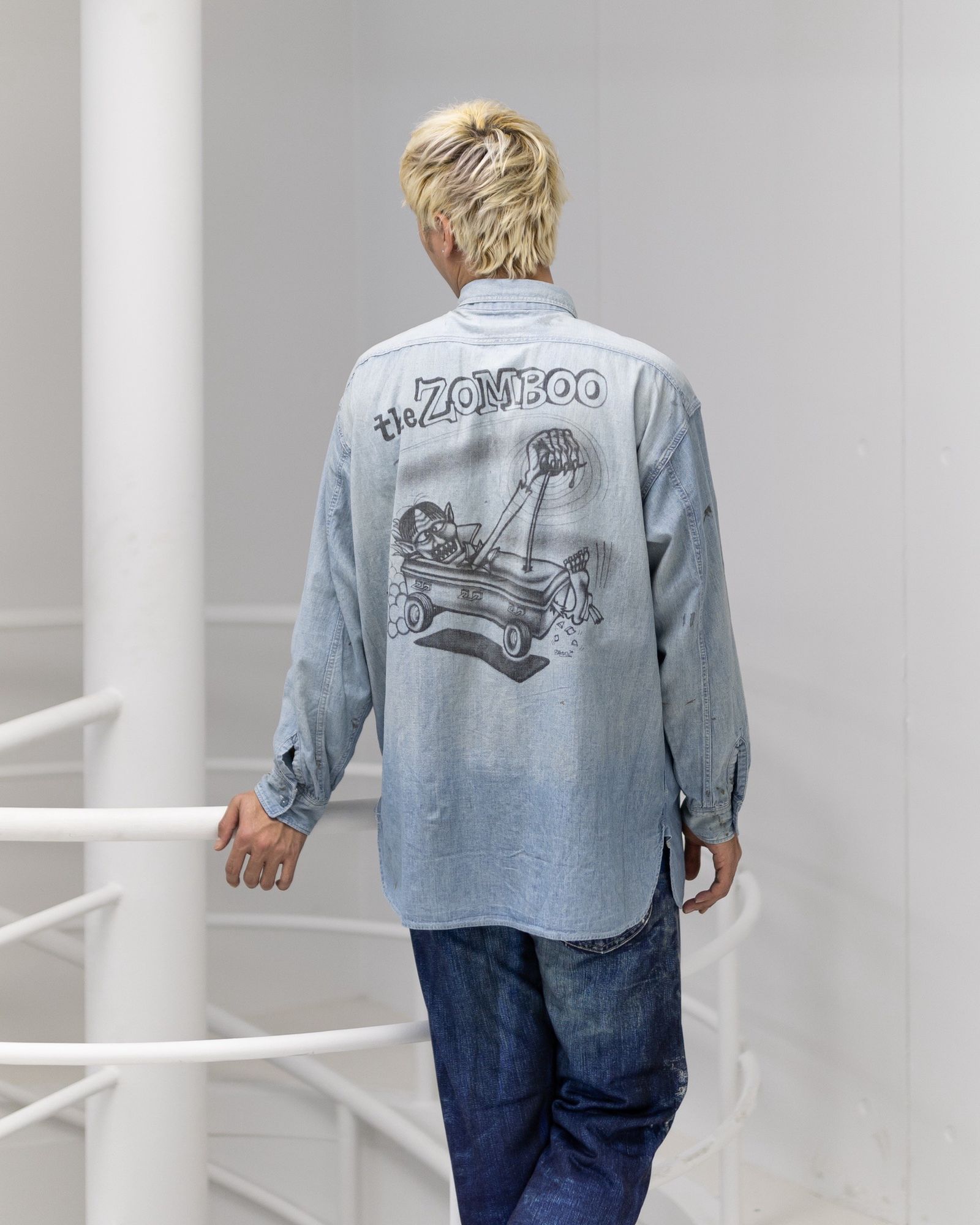 BOWWOW SKETCH ZOMBOO USN CHAMBRAY SHIRT AGED MARKスタイル | 7705