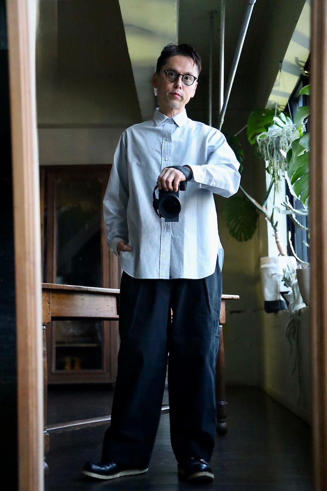 A.PRESSE - アプレッセ 25SS Regular Collar Shirt(25SAP-02-09H