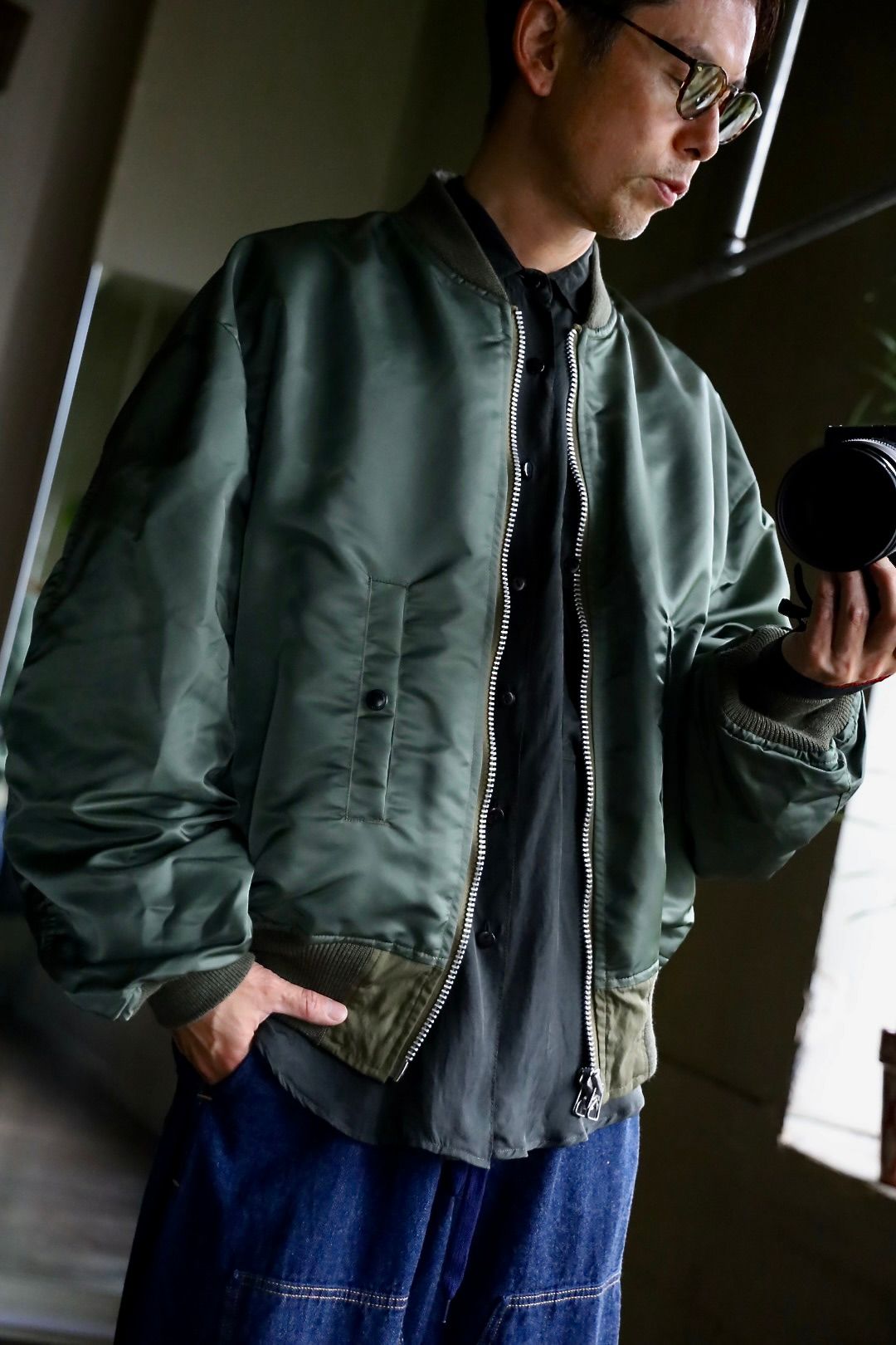 eYe JUNYA WATANABE MAN x Needles WネームMA-1ジャケットスタイル