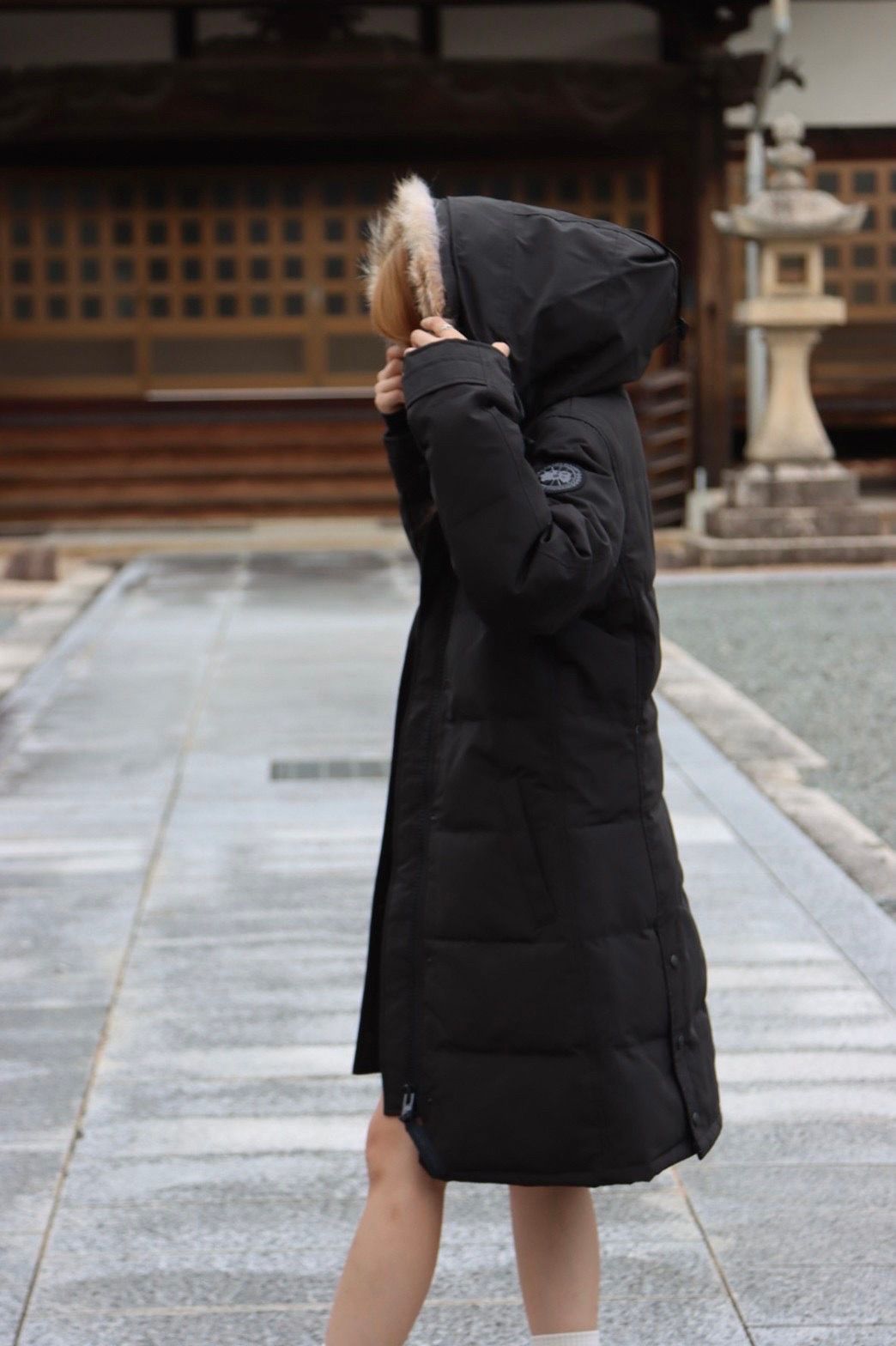 カナダグースレディース22AW SHELBURNE PARKA BLACK LABELスタイル