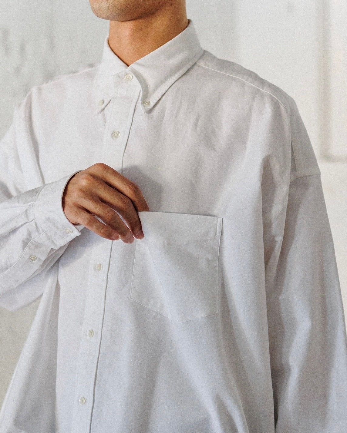 Graphpaper - グラフペーパー25SS Oxford L/S Oversized B.D Shirt
