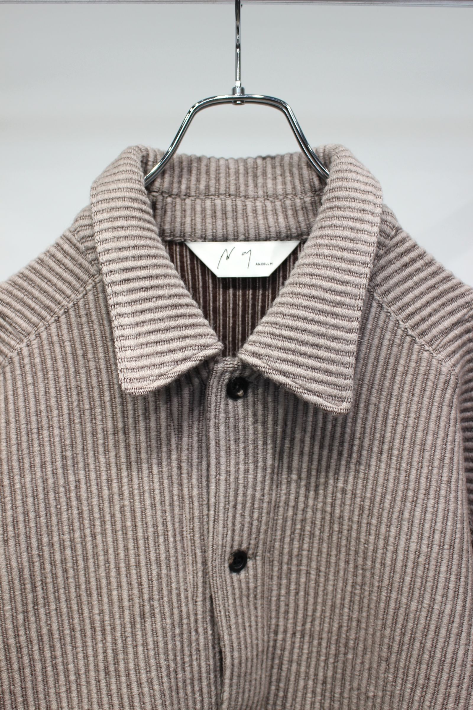 ANCELLM - WOOL CORDUROY WORK SHIRT JACKET | SAND | シャツ