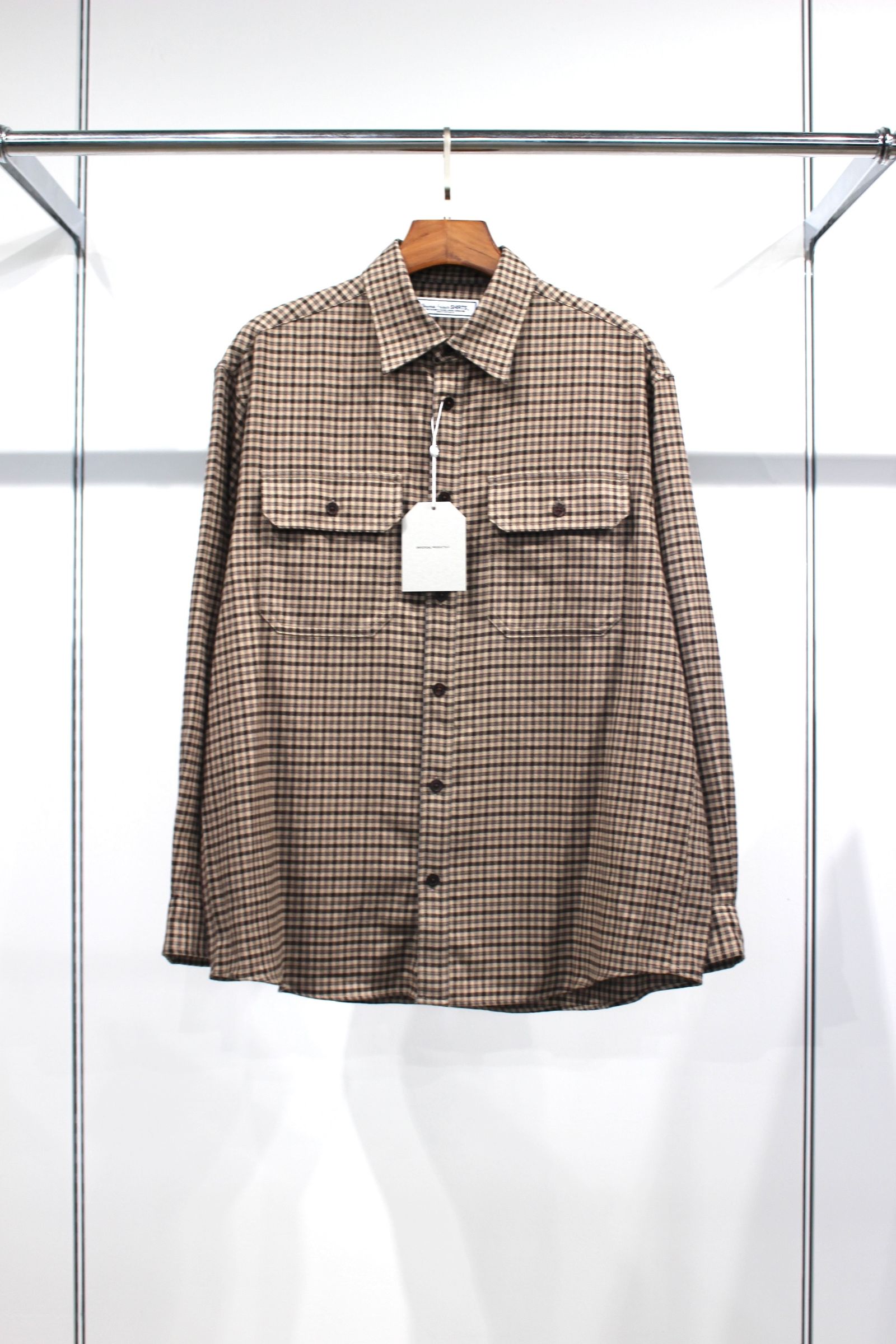 UNIVERSAL PRODUCTS - ORIGINAL CHECK L/S WORK SHHIRS | BROWN