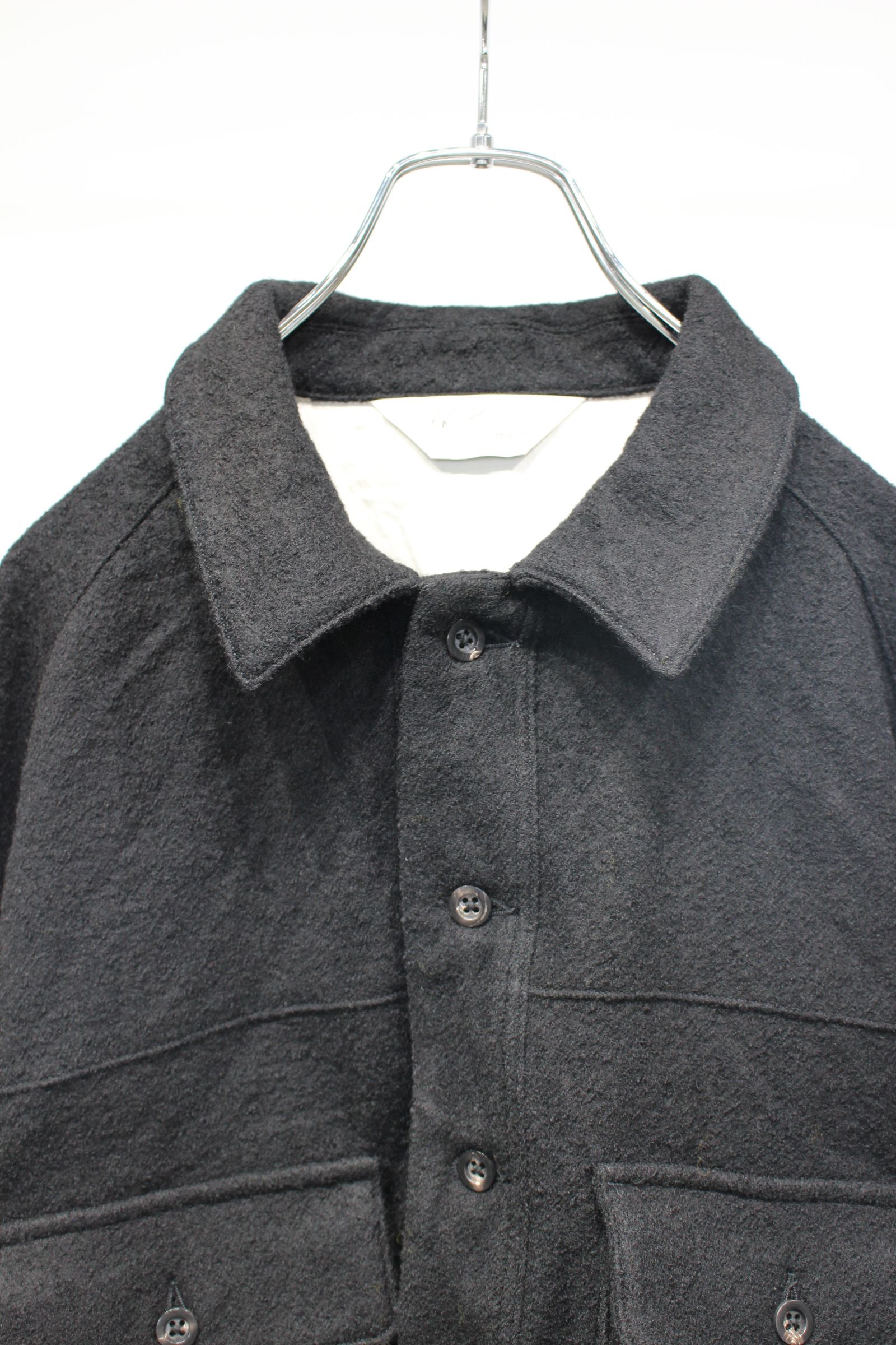 ANCELLM - SHRINK WOOL LAYERING JACKET | OLIVE | レイヤリング