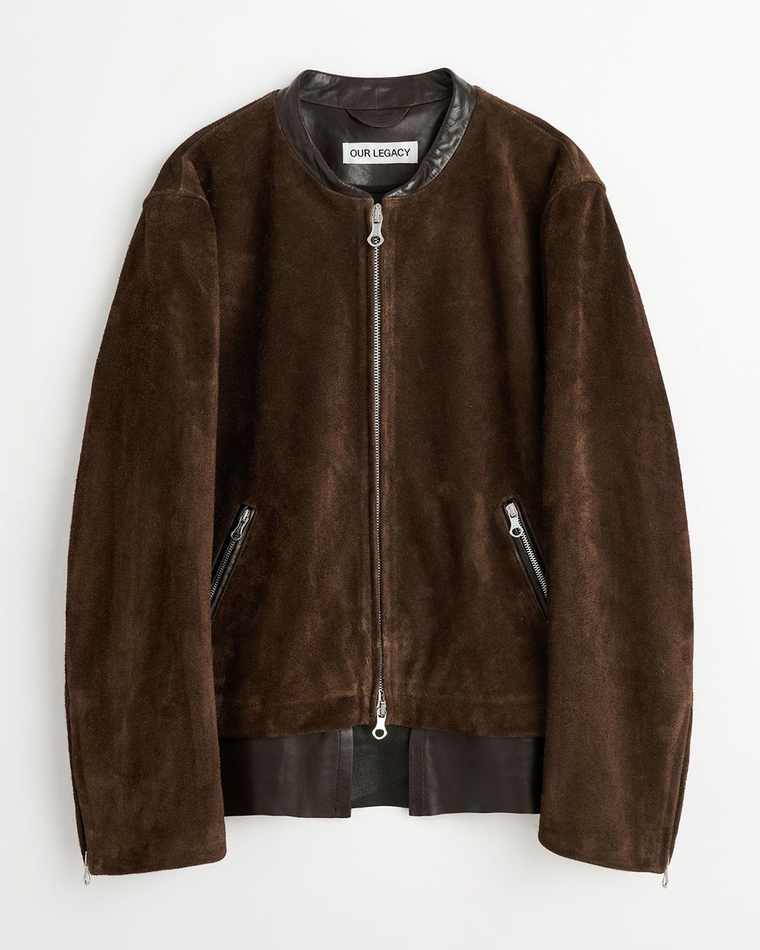 OUR LEGACY - DRIFT JACKET Wenge Brown Wet Suede | River