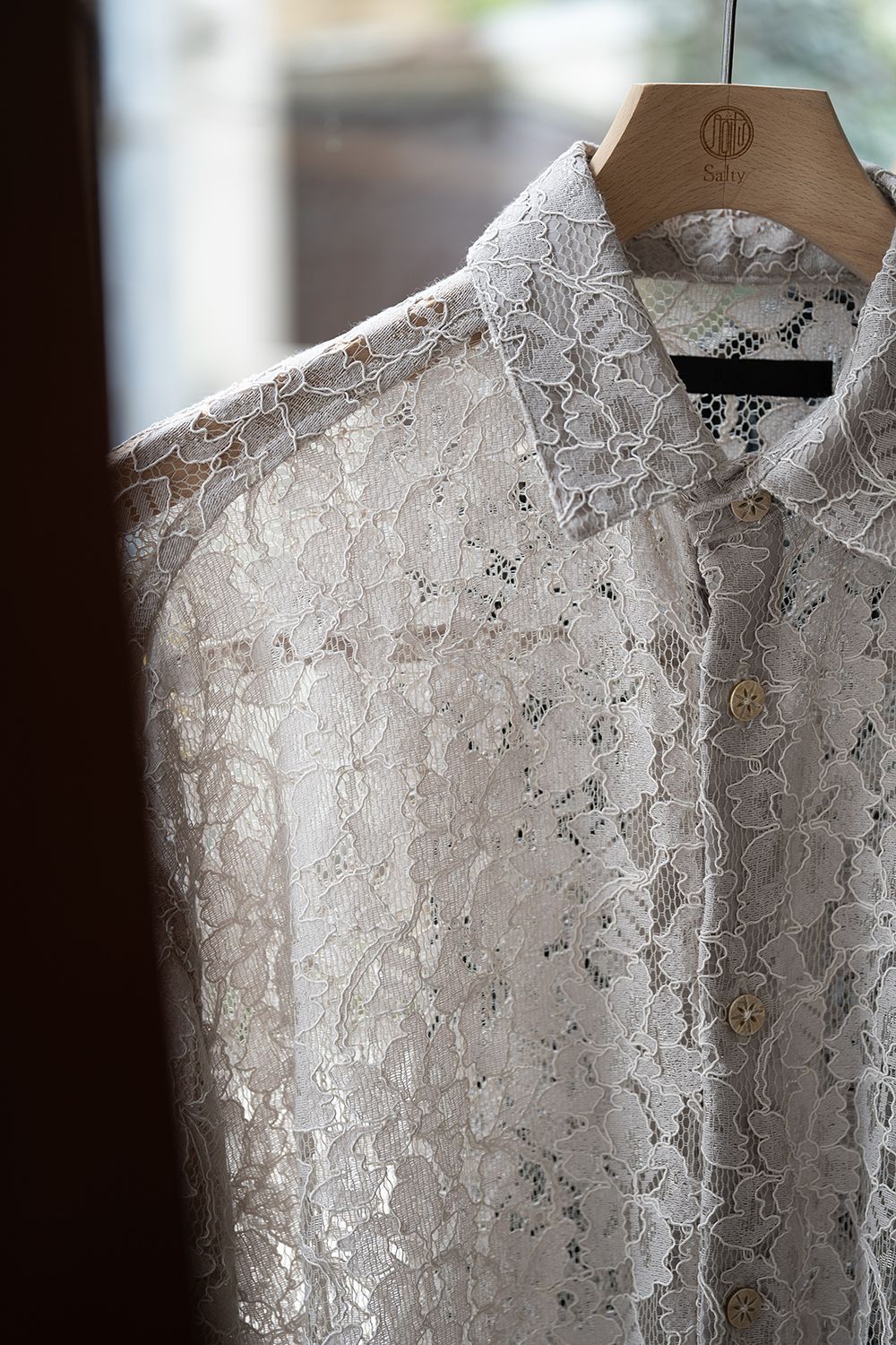 juha - 【ラスト1点】【23SS】Flower Lace L/S Shirt/フラワーレース