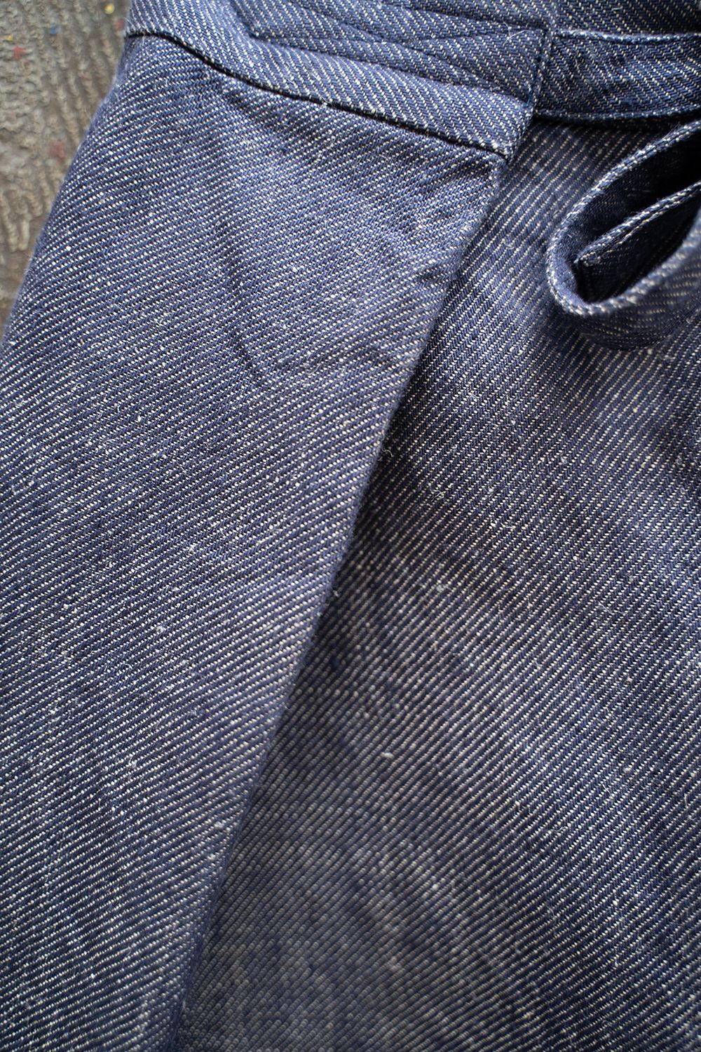 MITTAN - 【ラスト1点】大麻デニムラップパンツ(紺) | Salty