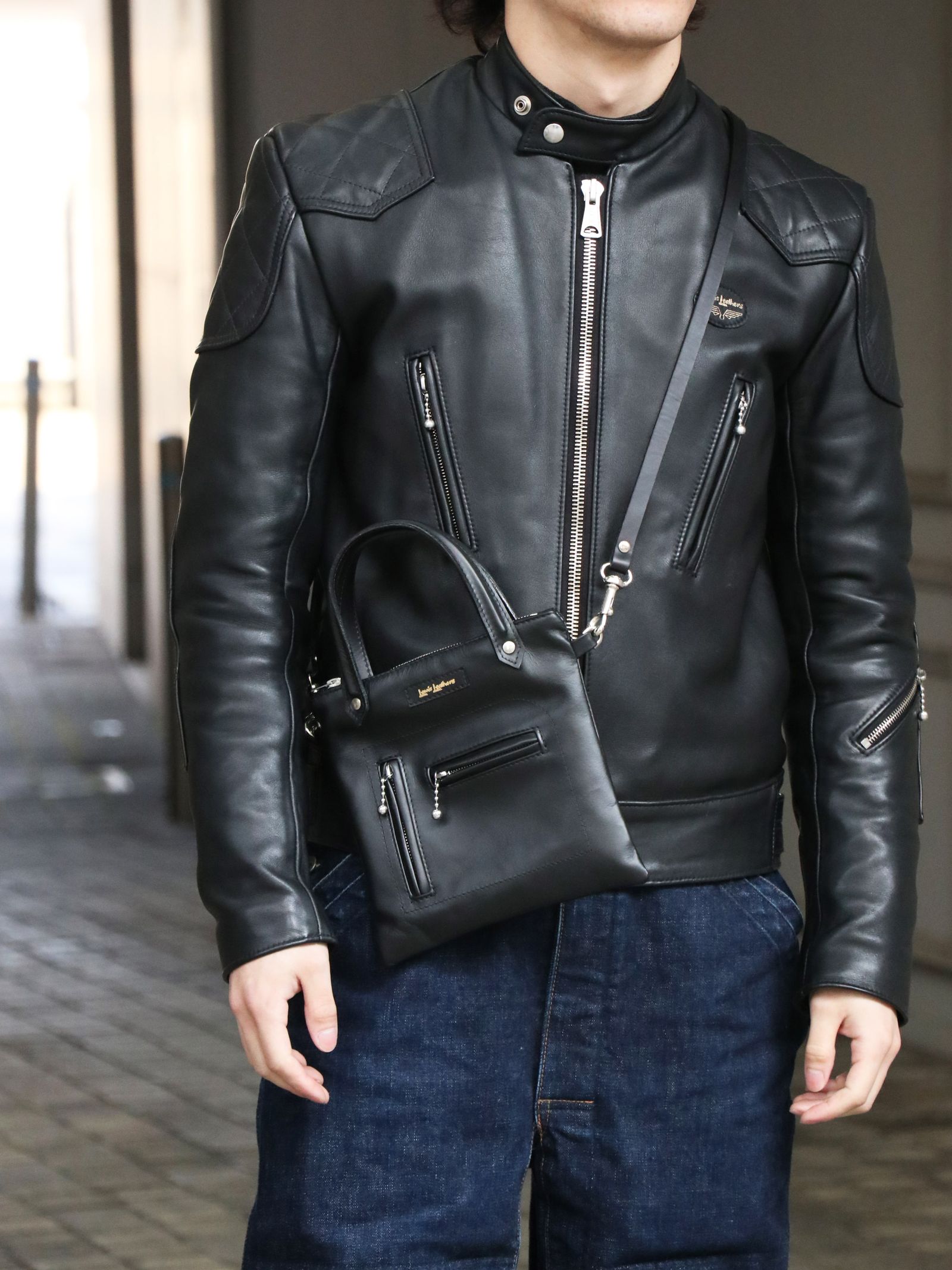 Lewis Leathers - MINI BRONX BAG (BLACK) | SKANDA