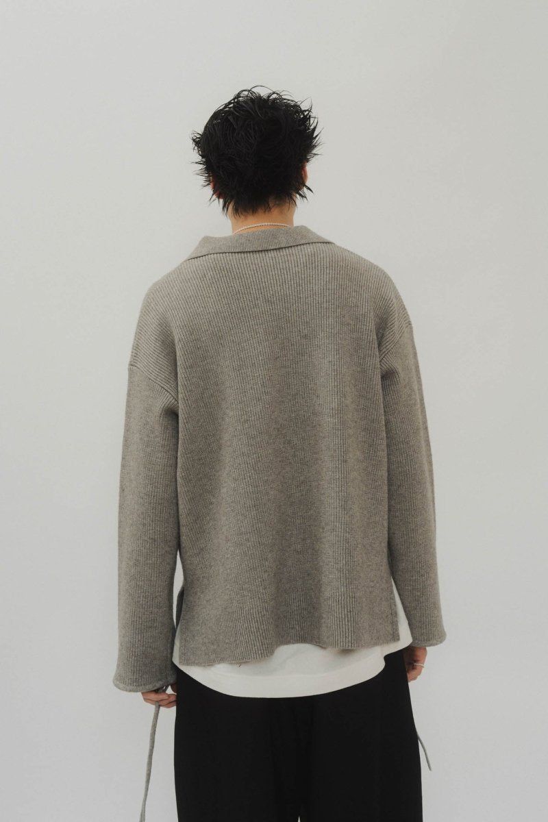 Knuth Marf - slit neck loose knit (unisex) / スリットネック ルーズ