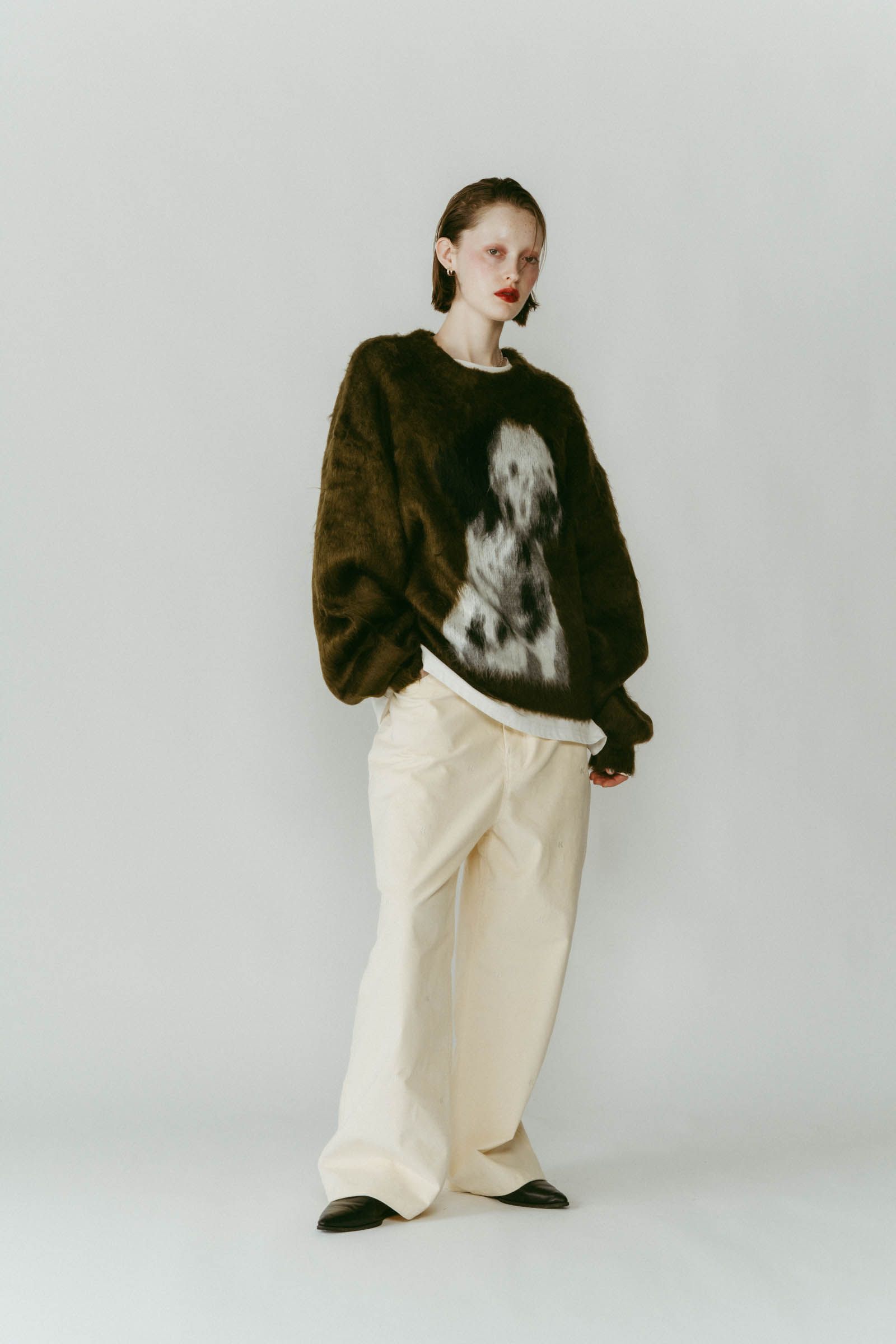 Knuth Marf - dalmatian shaggy knit(unisex) / ダルメシアン シャギー